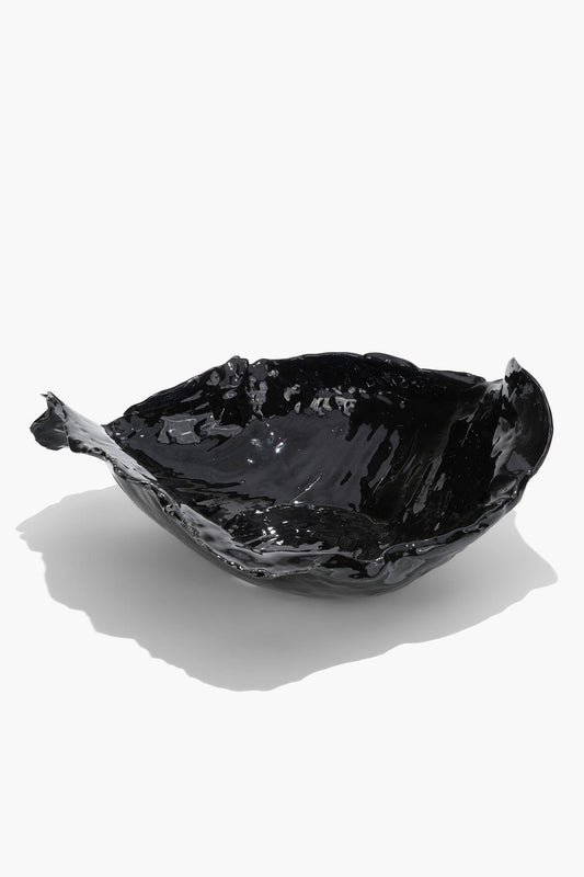 STAUD Home Wavy Bowl Black Glaze
