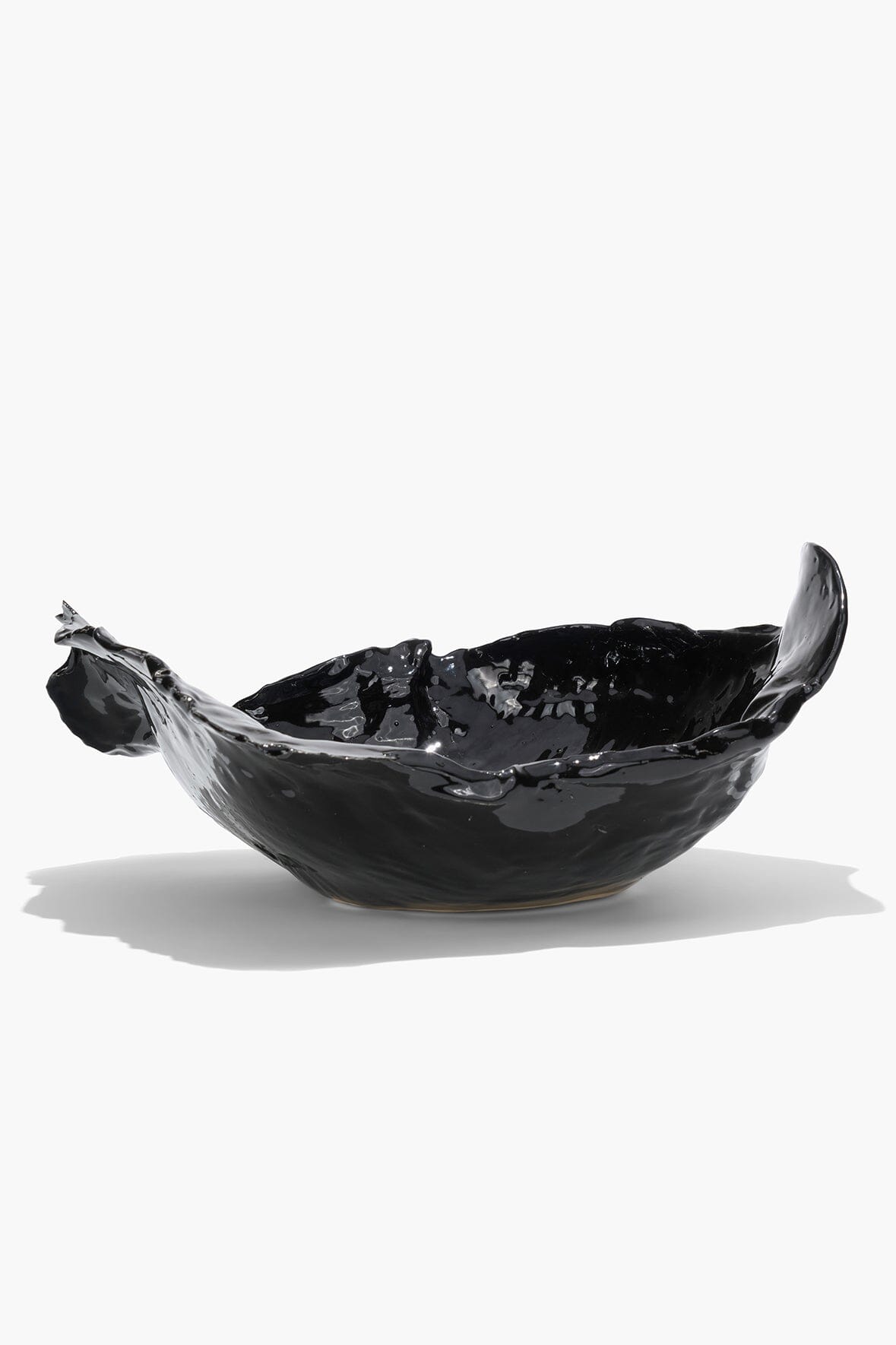 STAUD Home Wavy Bowl Black Glaze