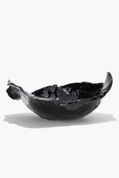 STAUD Home Wavy Bowl Black Glaze