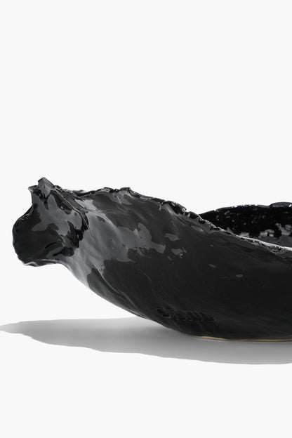 STAUD Home Wavy Bowl Black Glaze