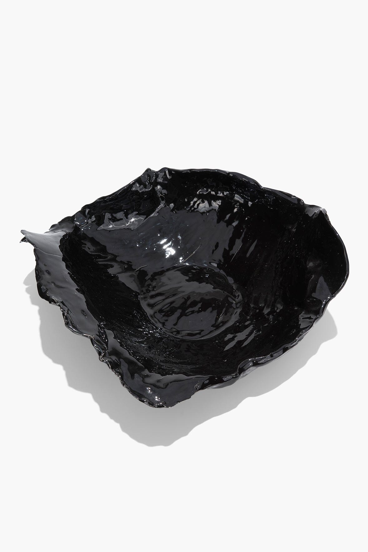 STAUD Home Wavy Bowl Black Glaze
