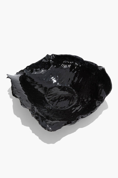 STAUD Home Wavy Bowl Black Glaze