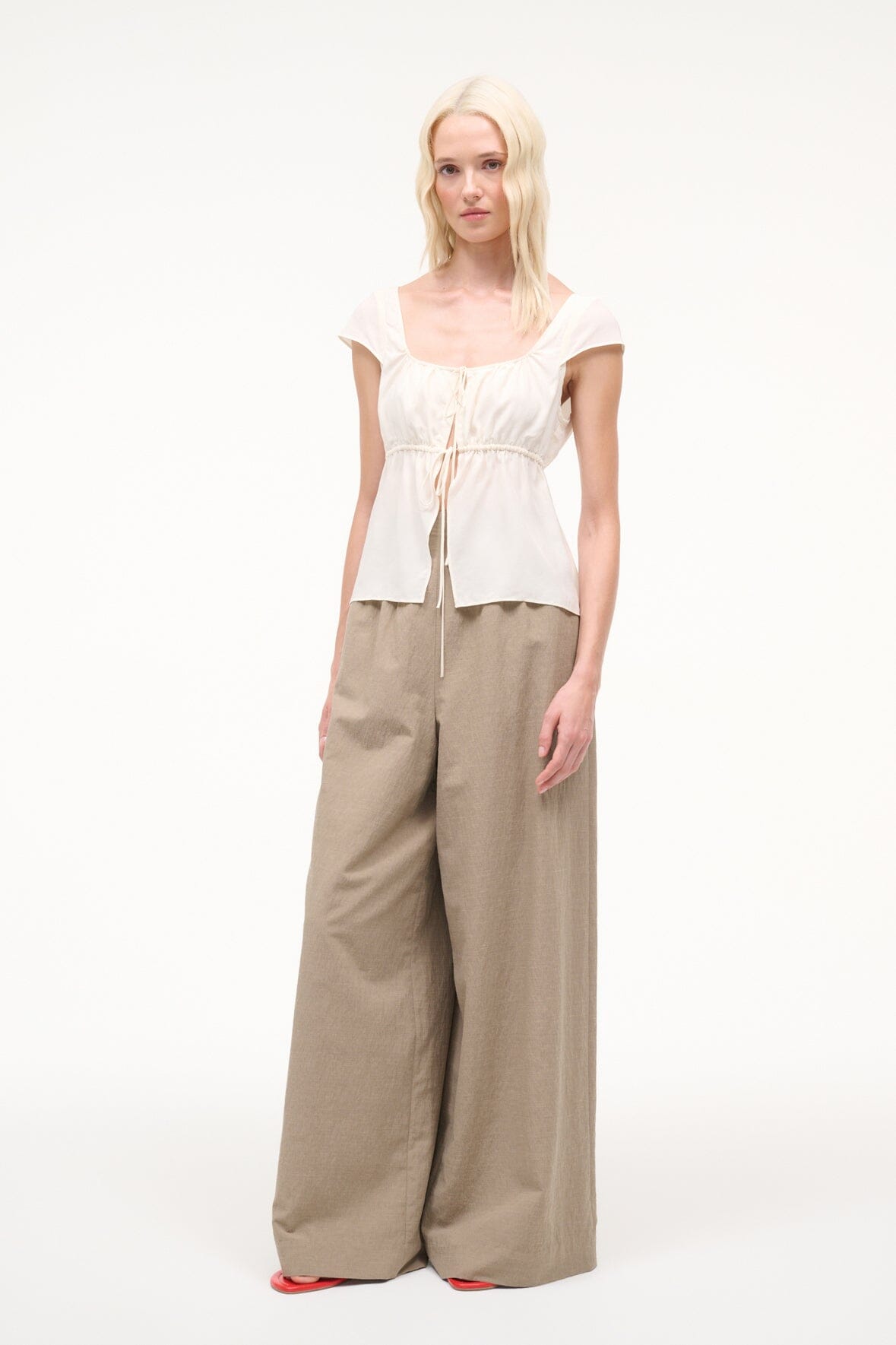 STAUD Sale Pomona Top Ivory