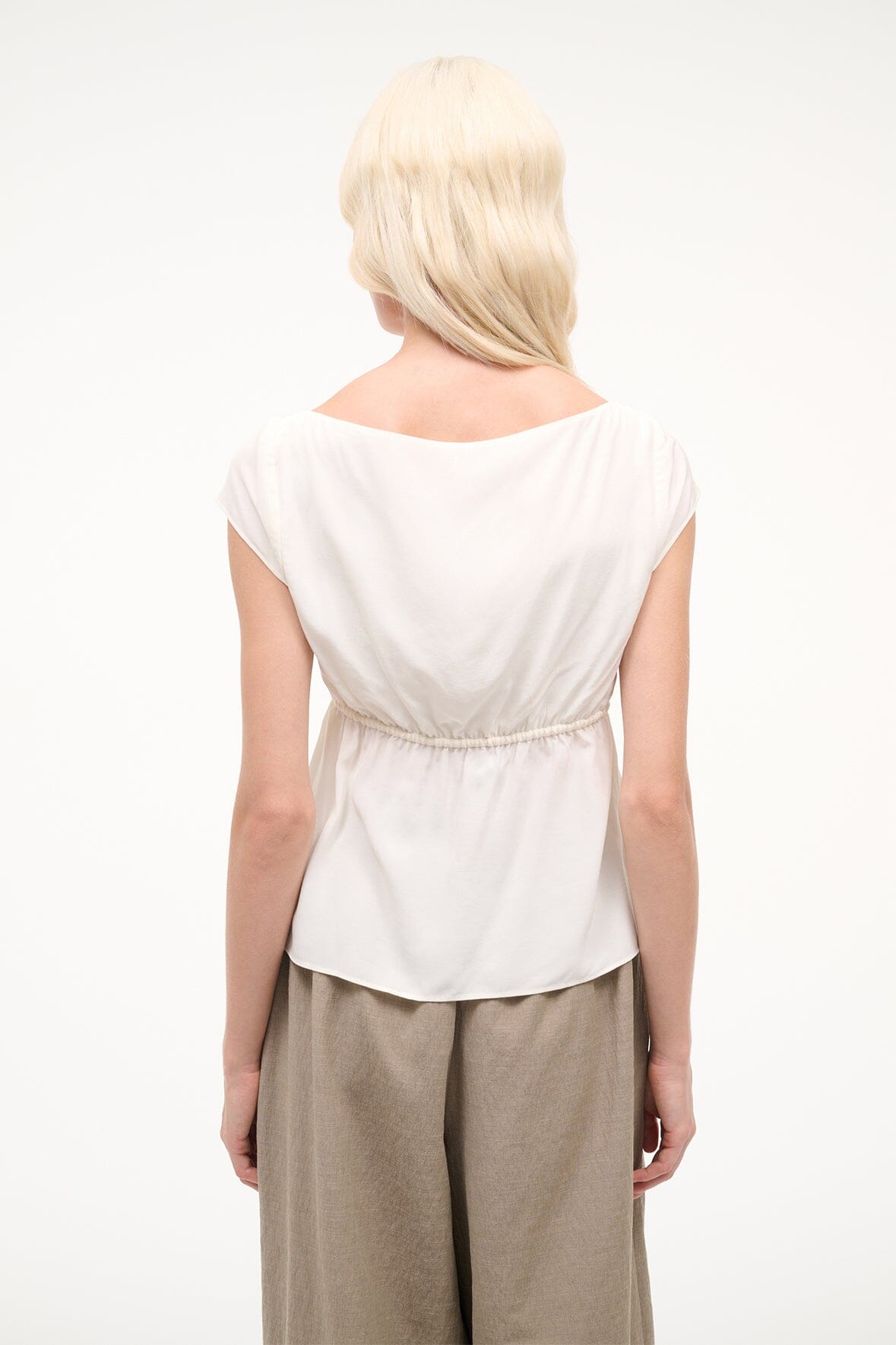 STAUD Sale Pomona Top Ivory