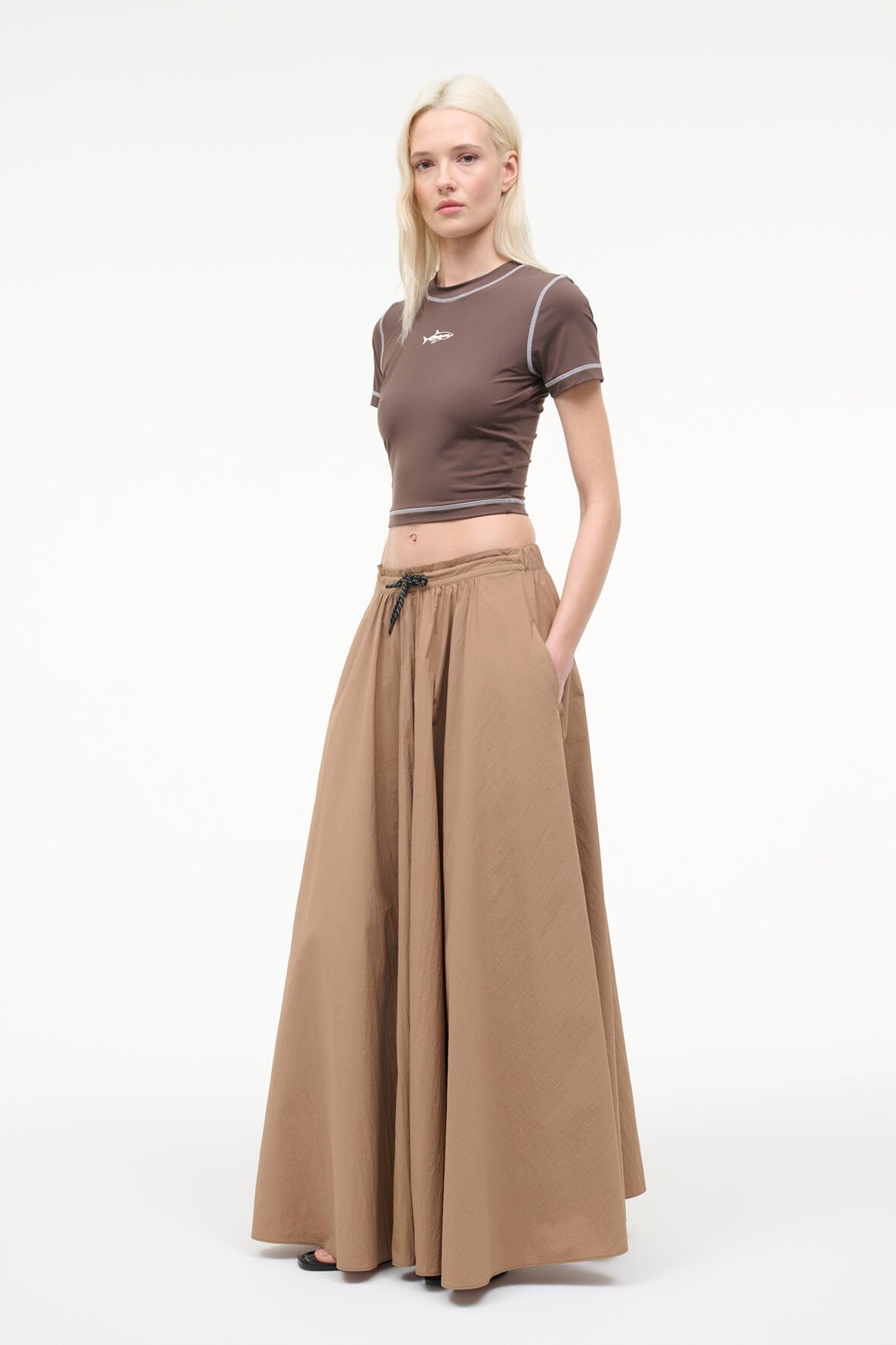 STAUD Sale Eden Maxi Skirt Desert