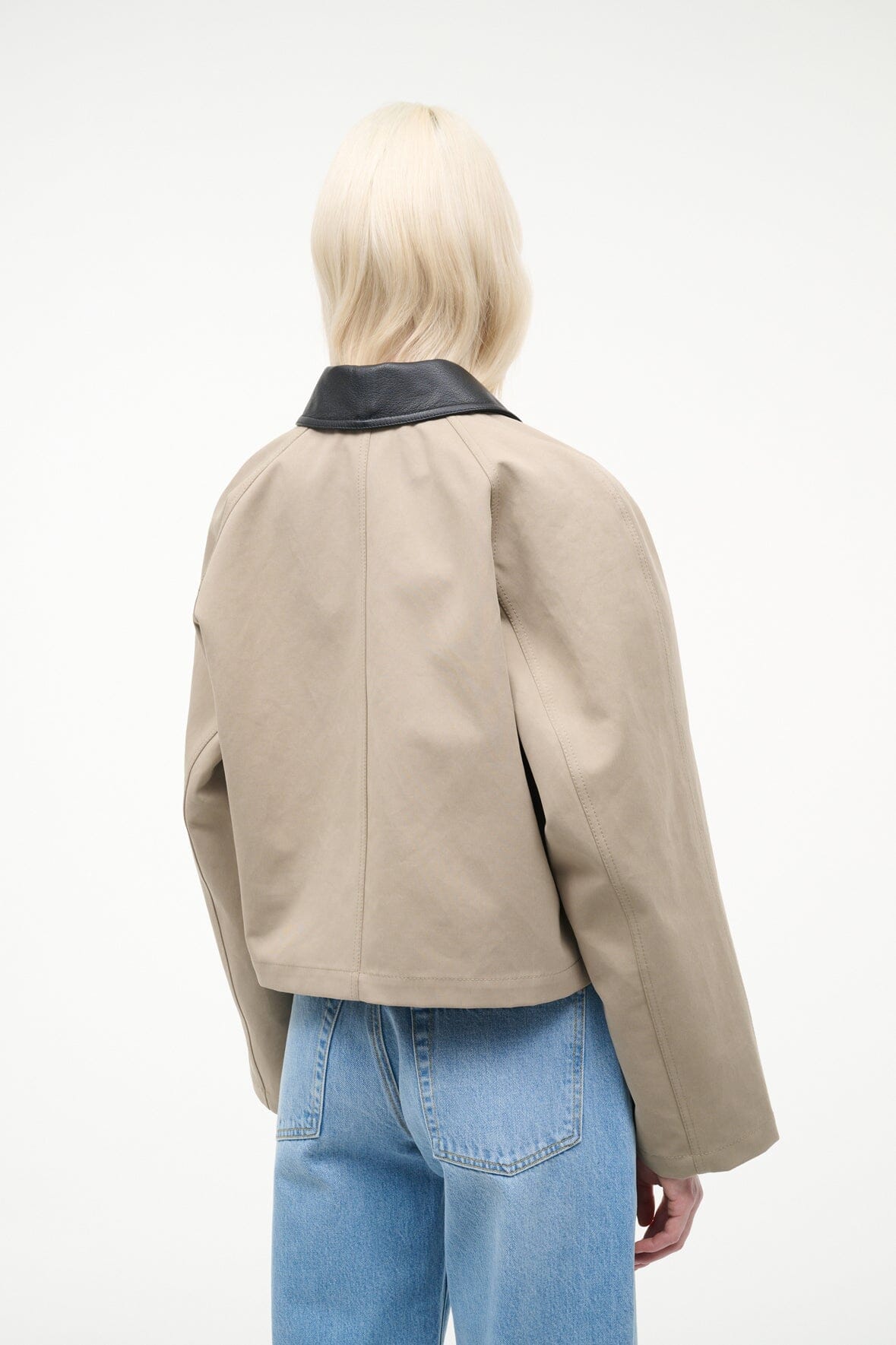 STAUD Sale Jonah Cropped Jacket Riverstone