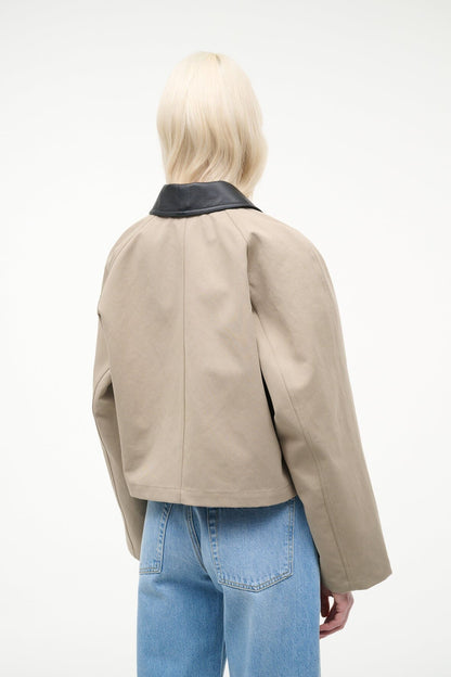 STAUD Sale Jonah Cropped Jacket Riverstone