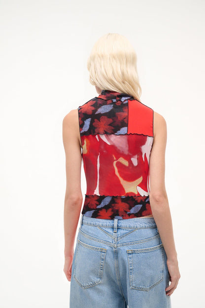 STAUD Sale Ruby Top Red Zone Multi