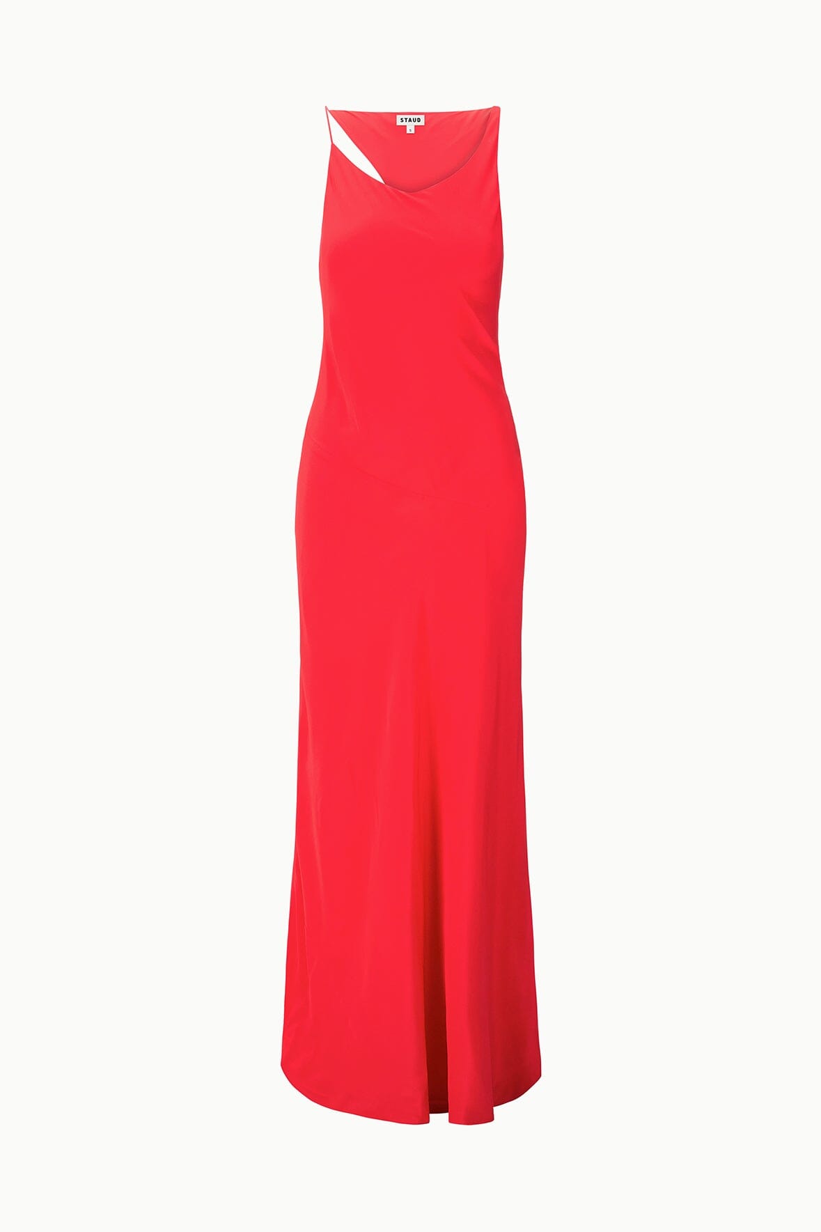 STAUD Sale Toluca Silk Dress Red Rose