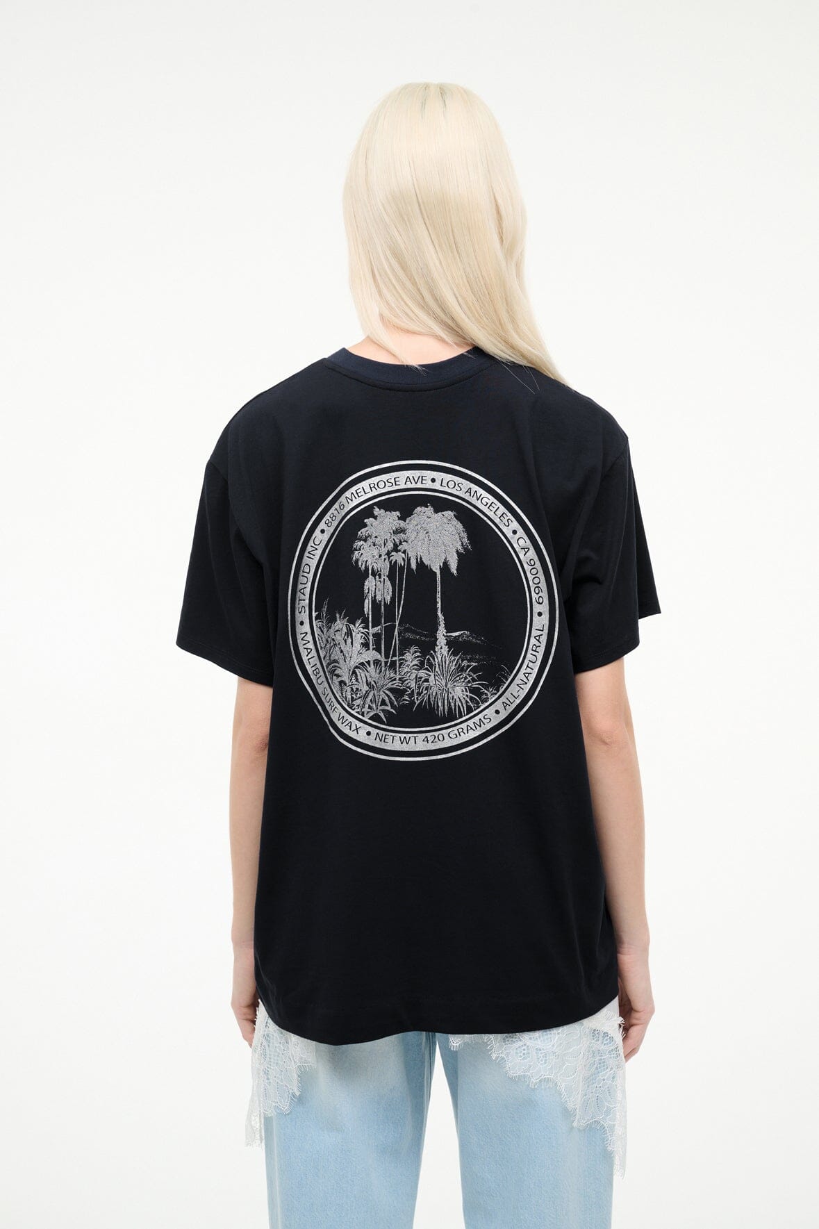 STAUD Sale Newport Oversized Tee Good Vibes