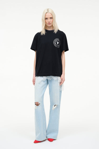 STAUD Sale Newport Oversized Tee Good Vibes