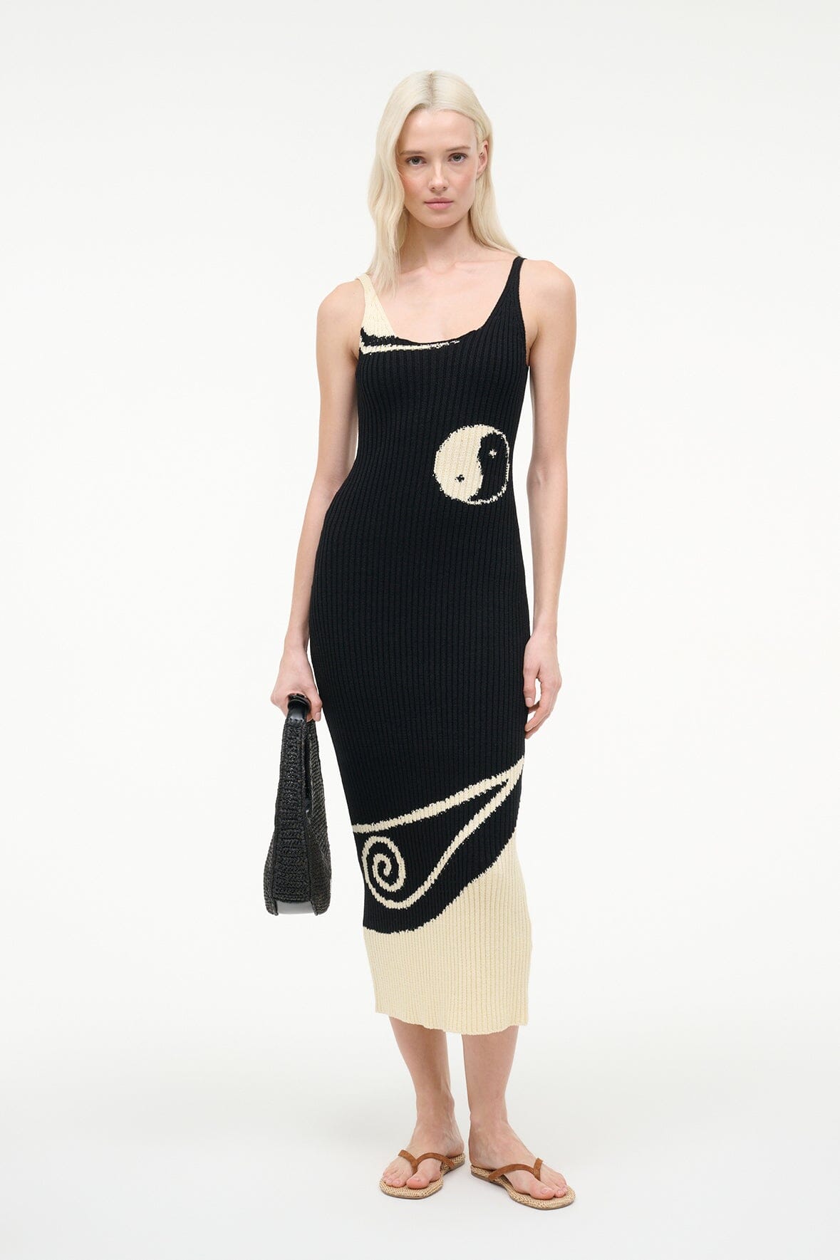 STAUD Sale|Dresses Leta Dress Black Ivory
