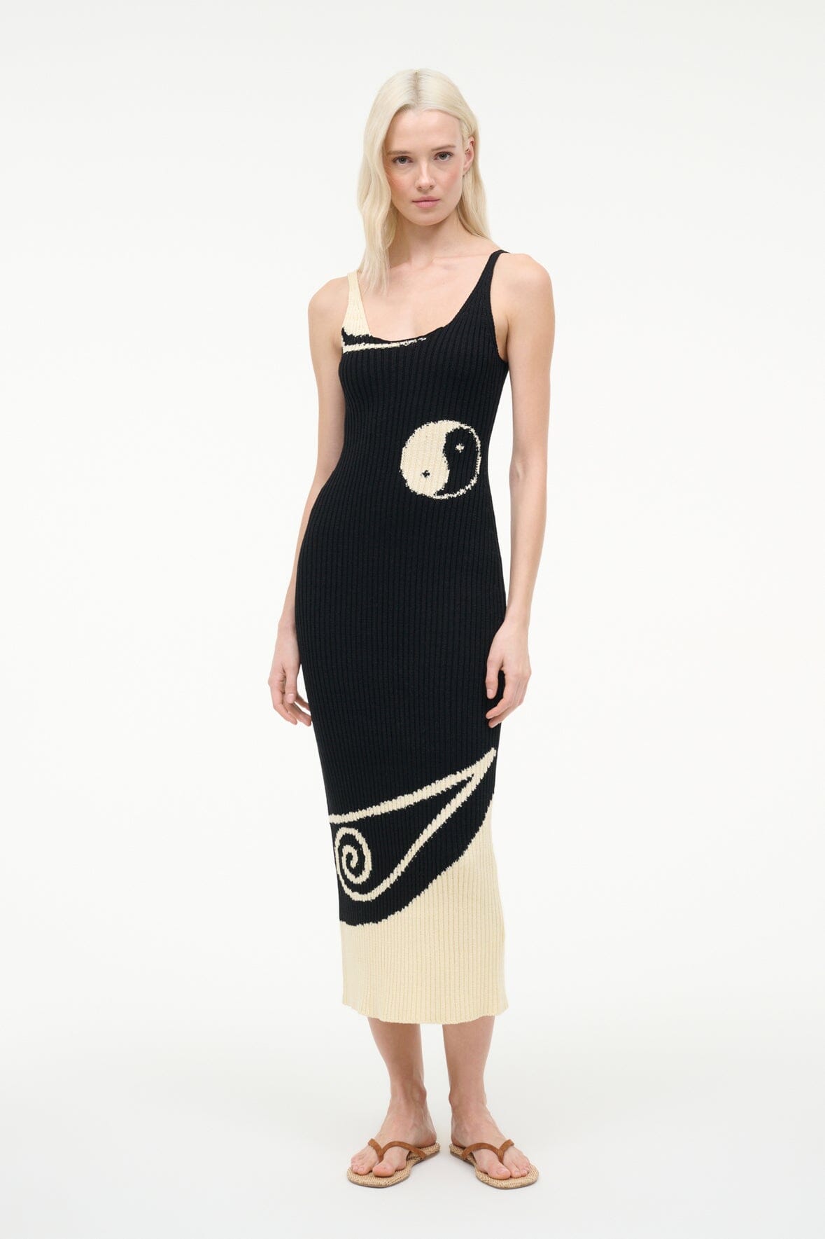 STAUD Sale|Dresses Leta Dress Black Ivory