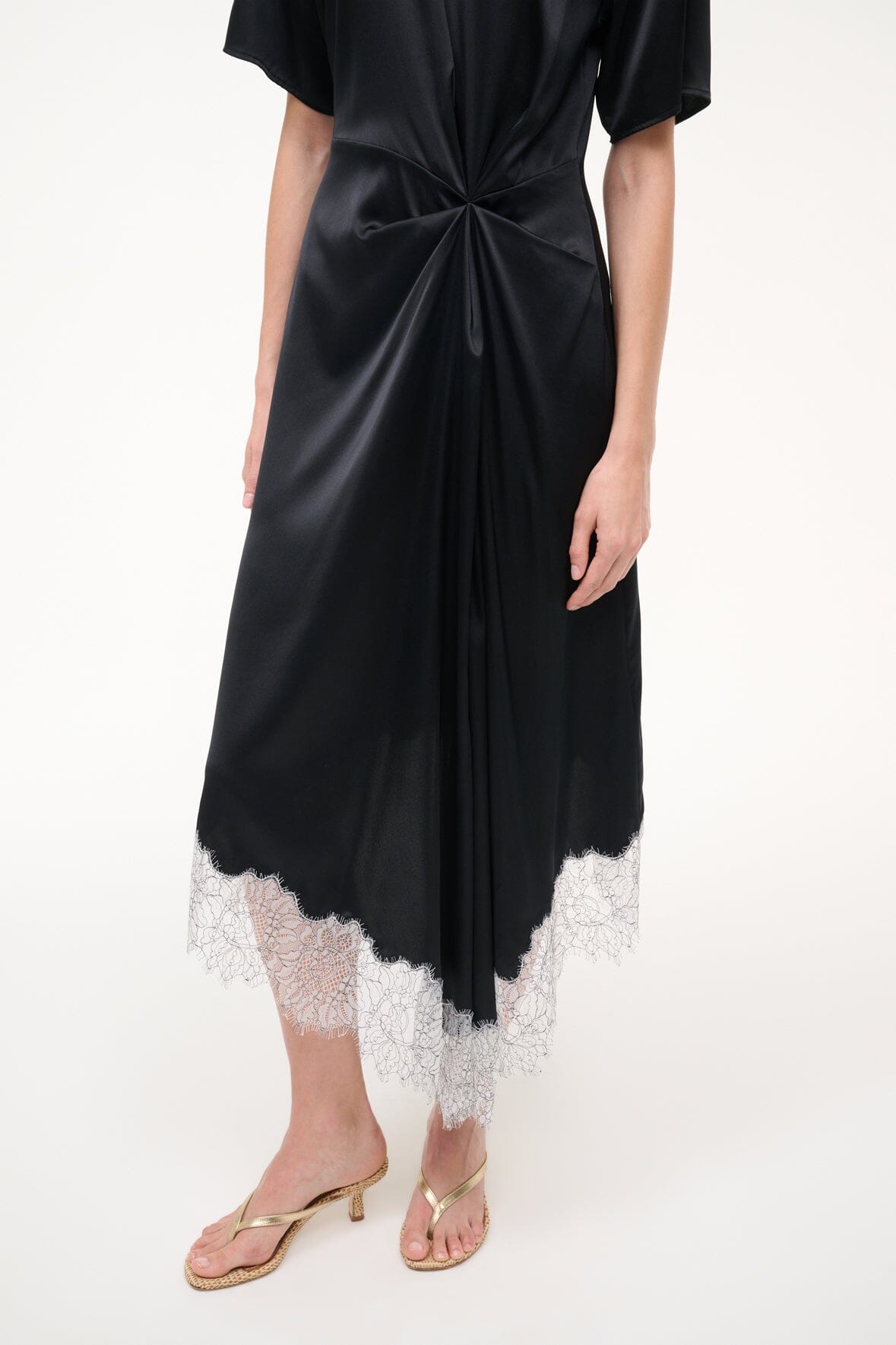 STAUD Sale Sonoma Silk Dress Black