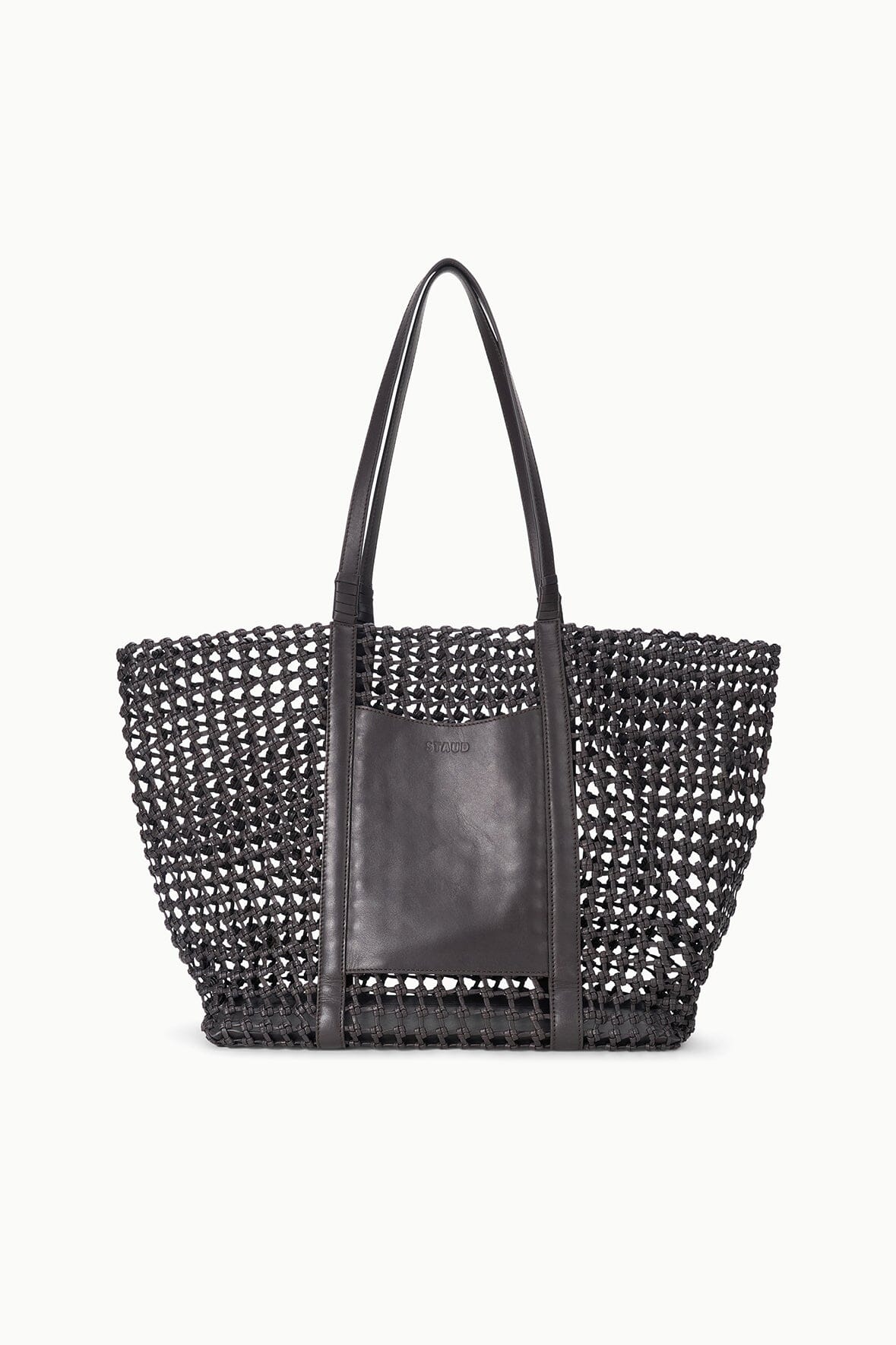 STAUD Sale Getaway Hand-Knotted Tote Bag Espresso