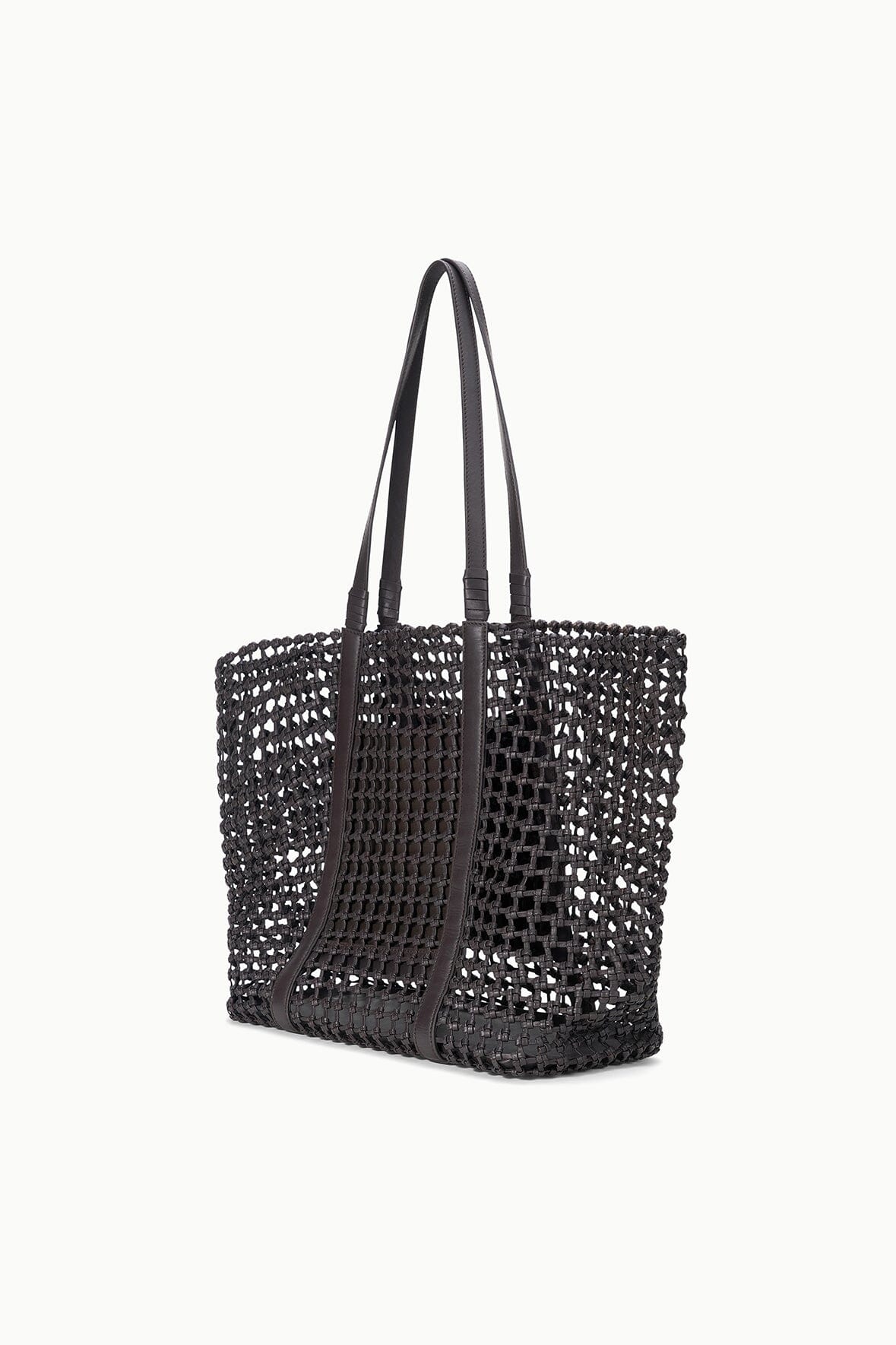STAUD Sale Getaway Hand-Knotted Tote Bag Espresso