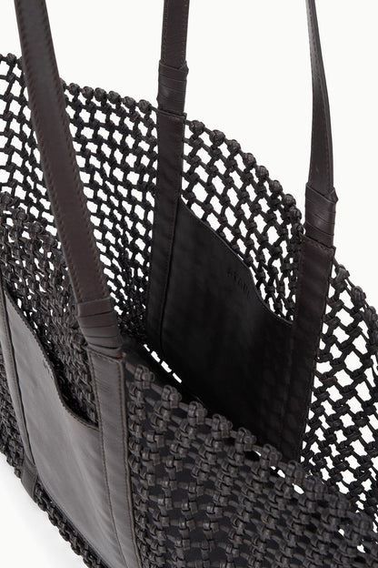 STAUD Sale Getaway Hand-Knotted Tote Bag Espresso