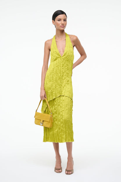 STAUD Sale Harlow Bag Goldenrod Suede