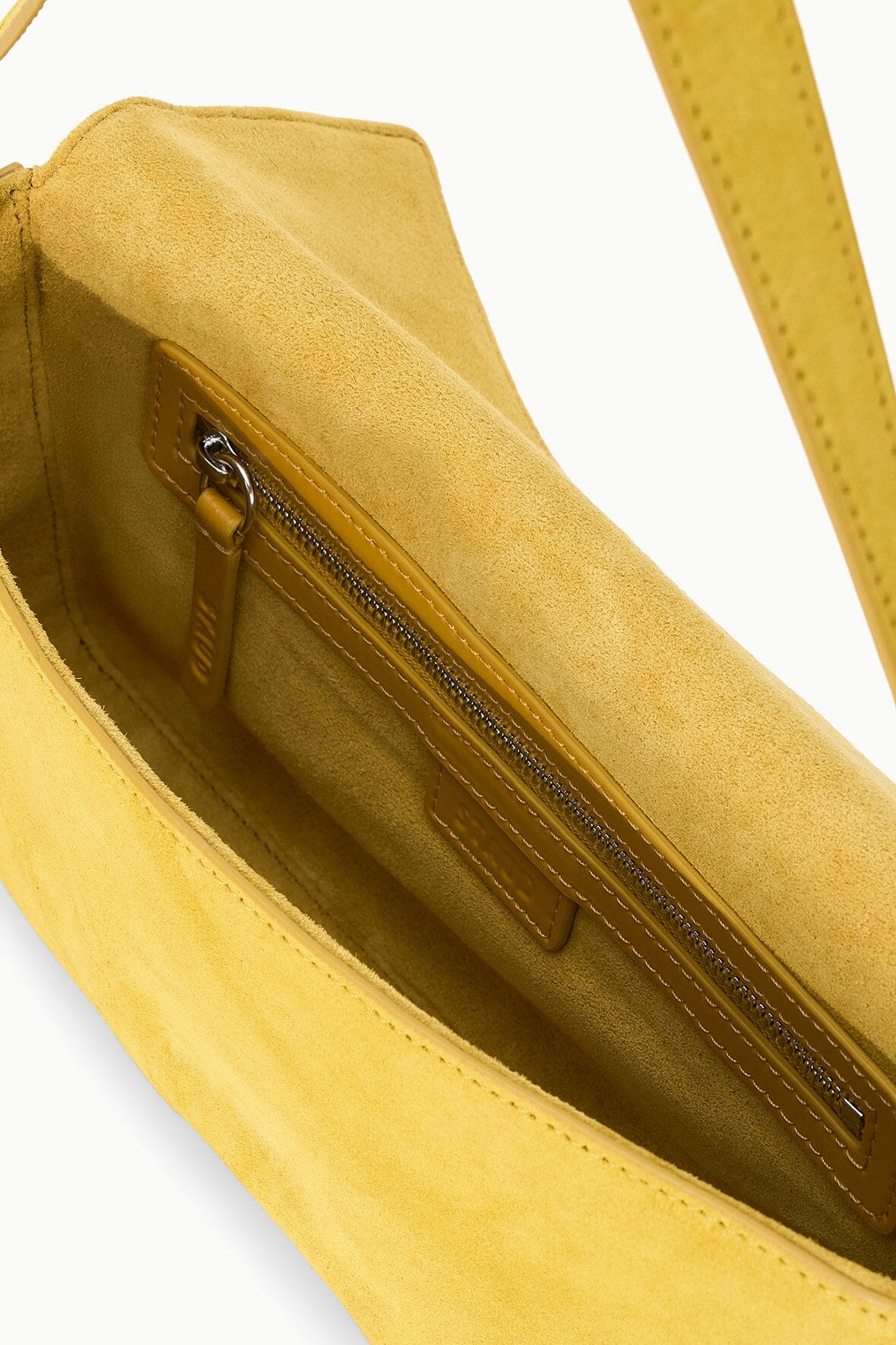 STAUD Sale Harlow Bag Goldenrod Suede