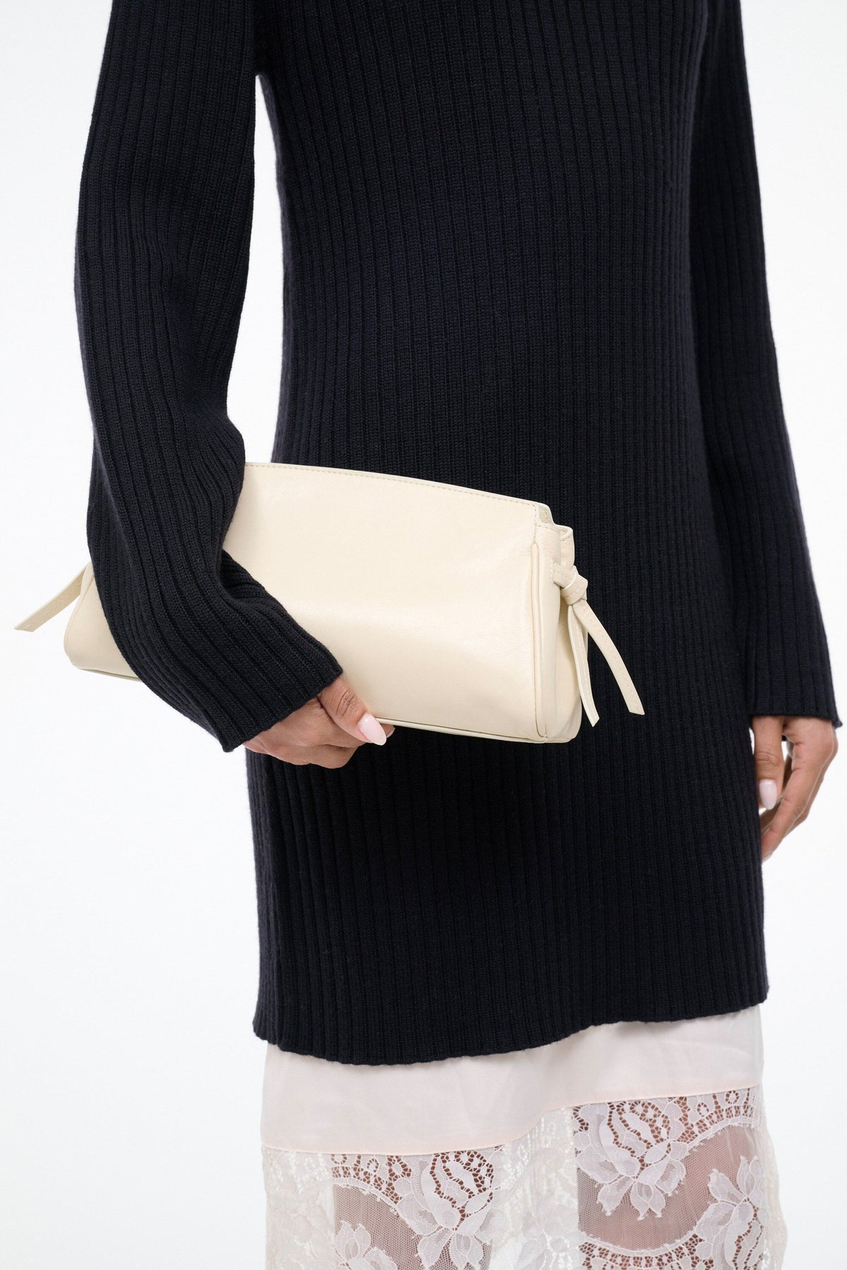 STAUD Sale Maude Convertible Clutch Cream