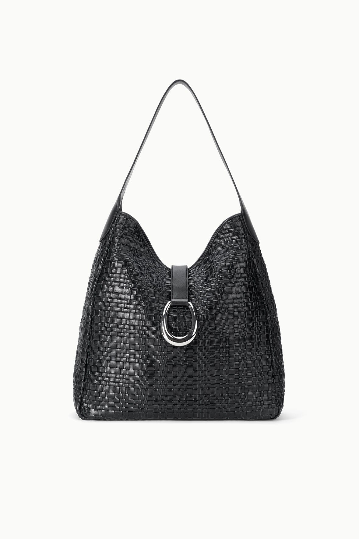 STAUD Sale Maya Hobo Bag Black Woven