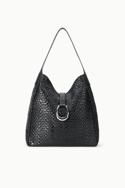 STAUD Sale Maya Hobo Bag Black Woven