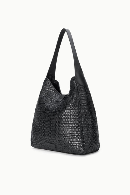 STAUD Sale Maya Hobo Bag Black Woven