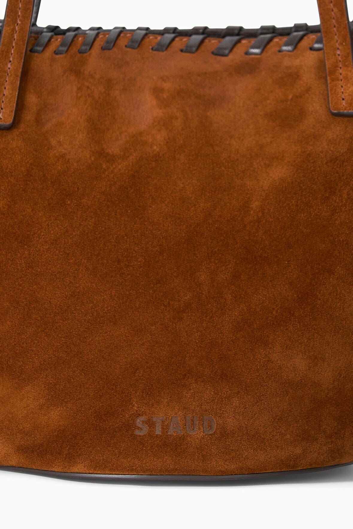 STAUD Sale Caro Bucket Bag Tabac Suede Espresso