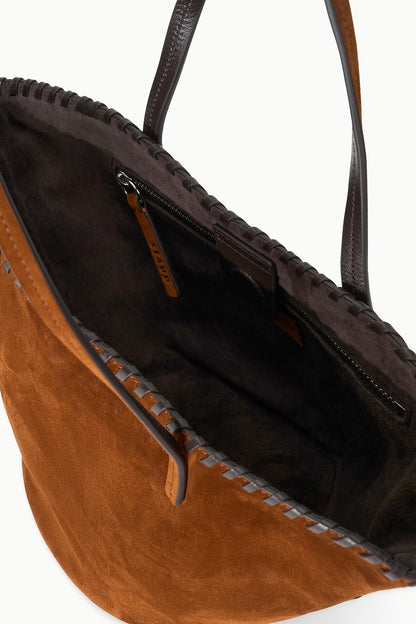 STAUD Sale Caro Bucket Bag Tabac Suede Espresso