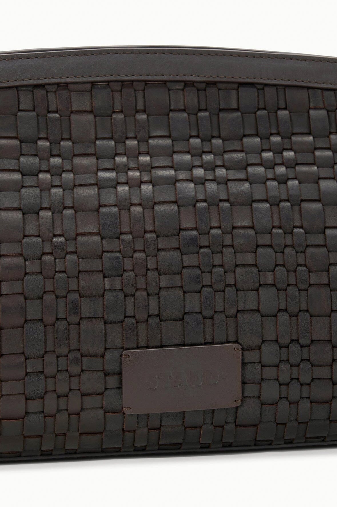 STAUD Sale Maude Soft Clutch Espresso Woven