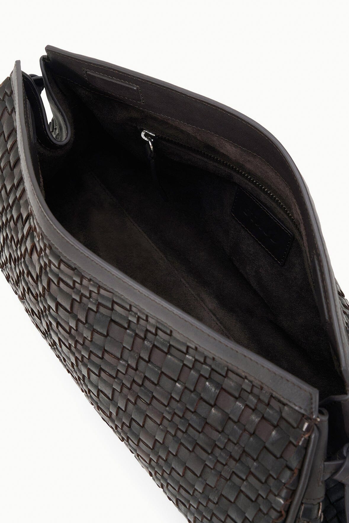 STAUD Sale Maude Soft Clutch Espresso Woven