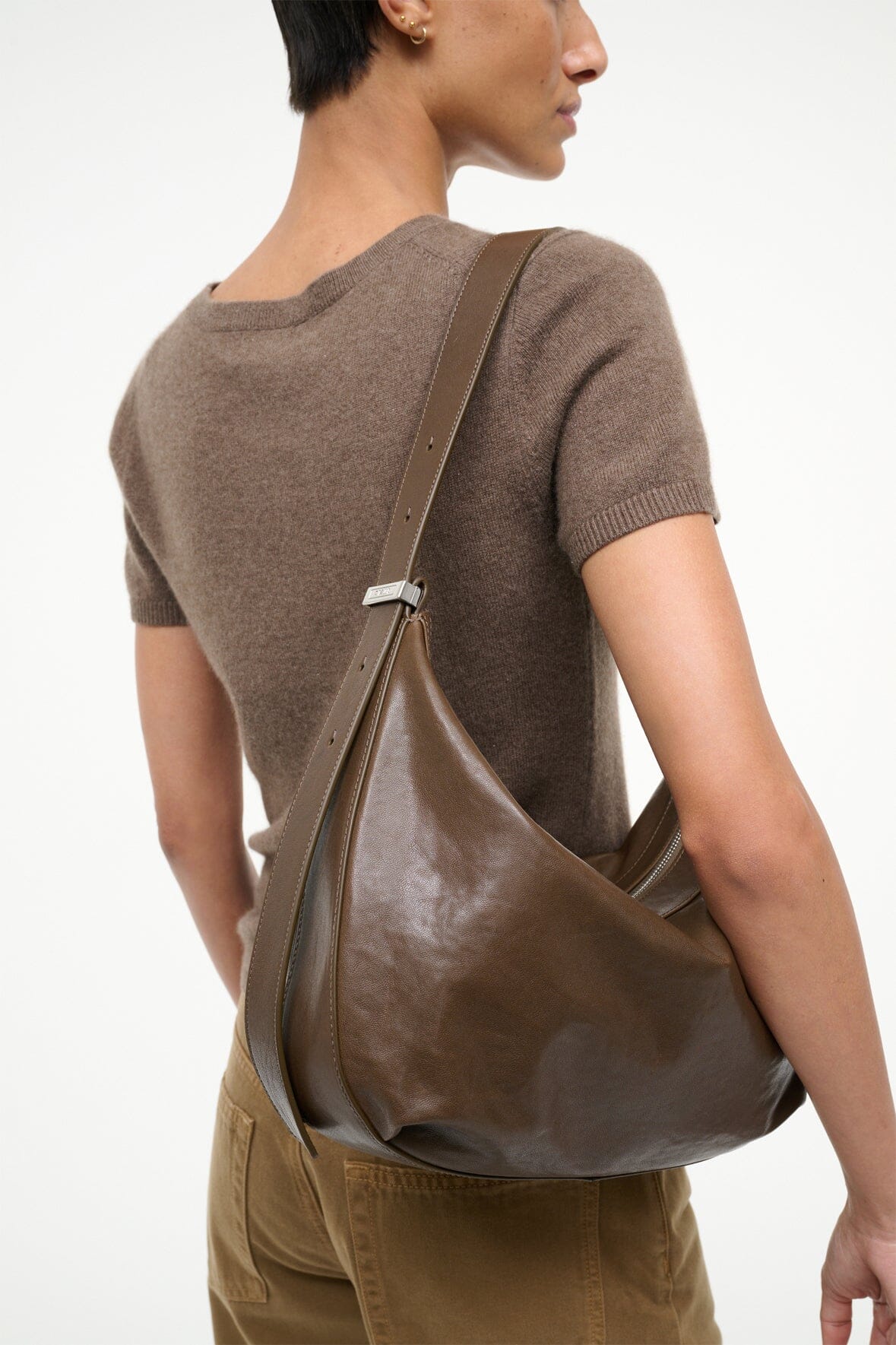 STAUD Sale Large Demy Shoulder Bag Truffle