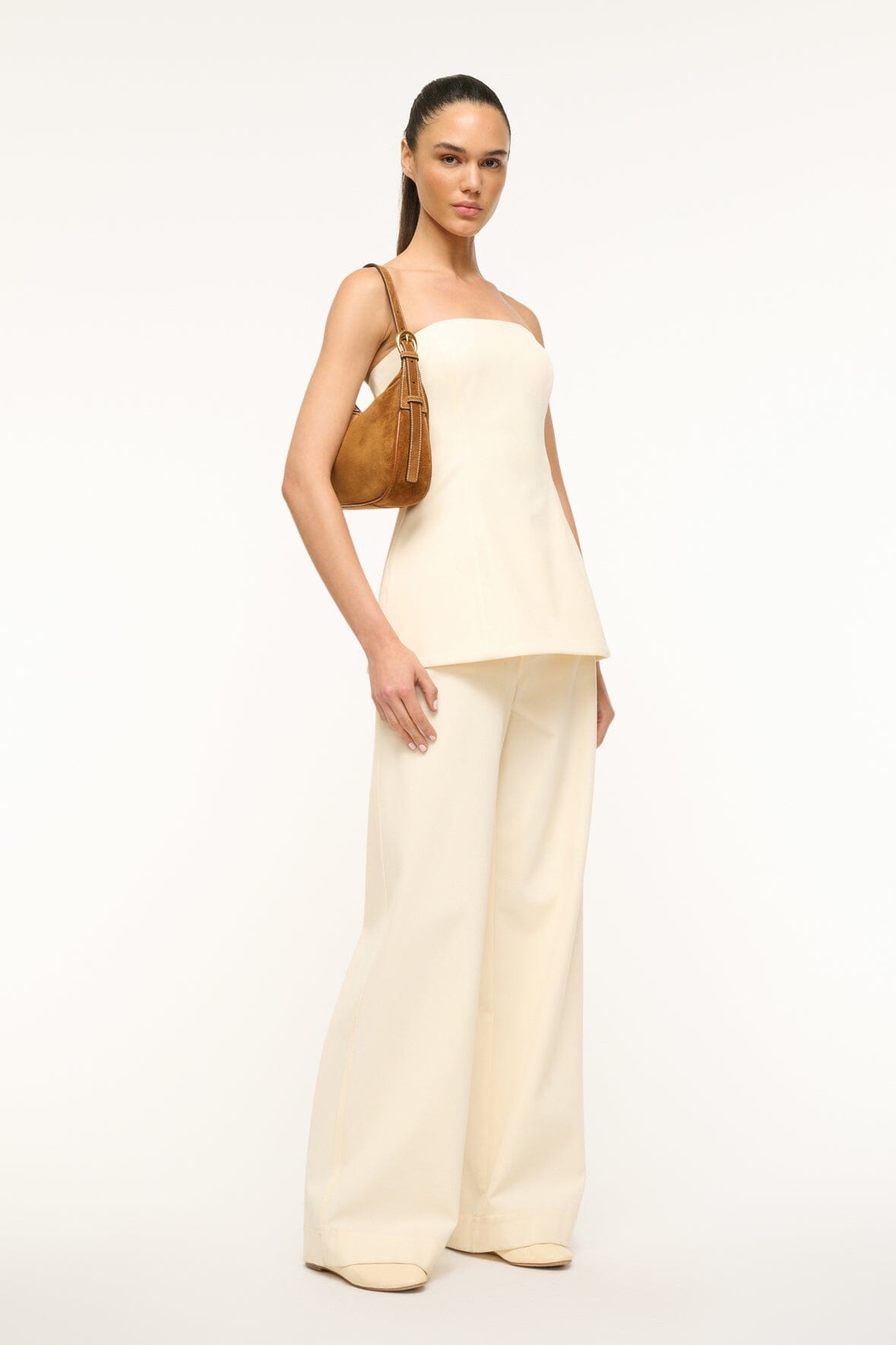 STAUD Sale Pine Shoulder Bag Tan