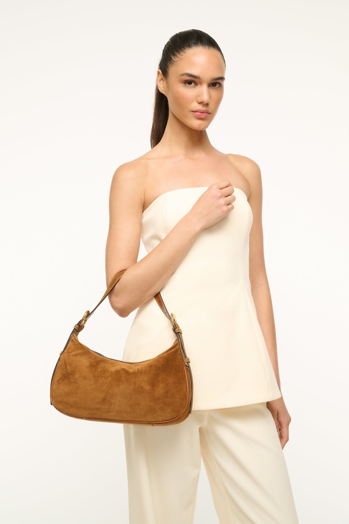 STAUD Sale Pine Shoulder Bag Tan