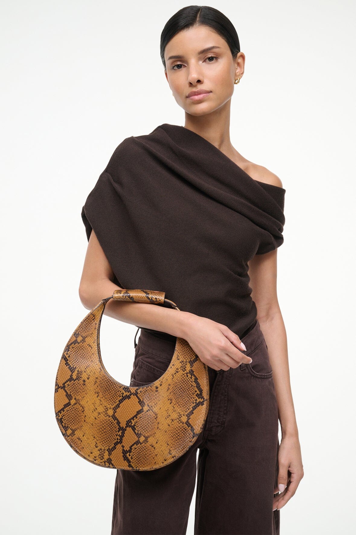 STAUD Sale Moon Tote Bag Snake