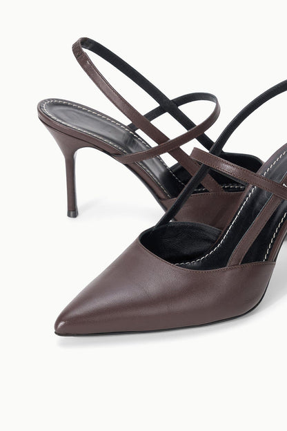 STAUD Sale Sebastian High Heel Slingback Espresso