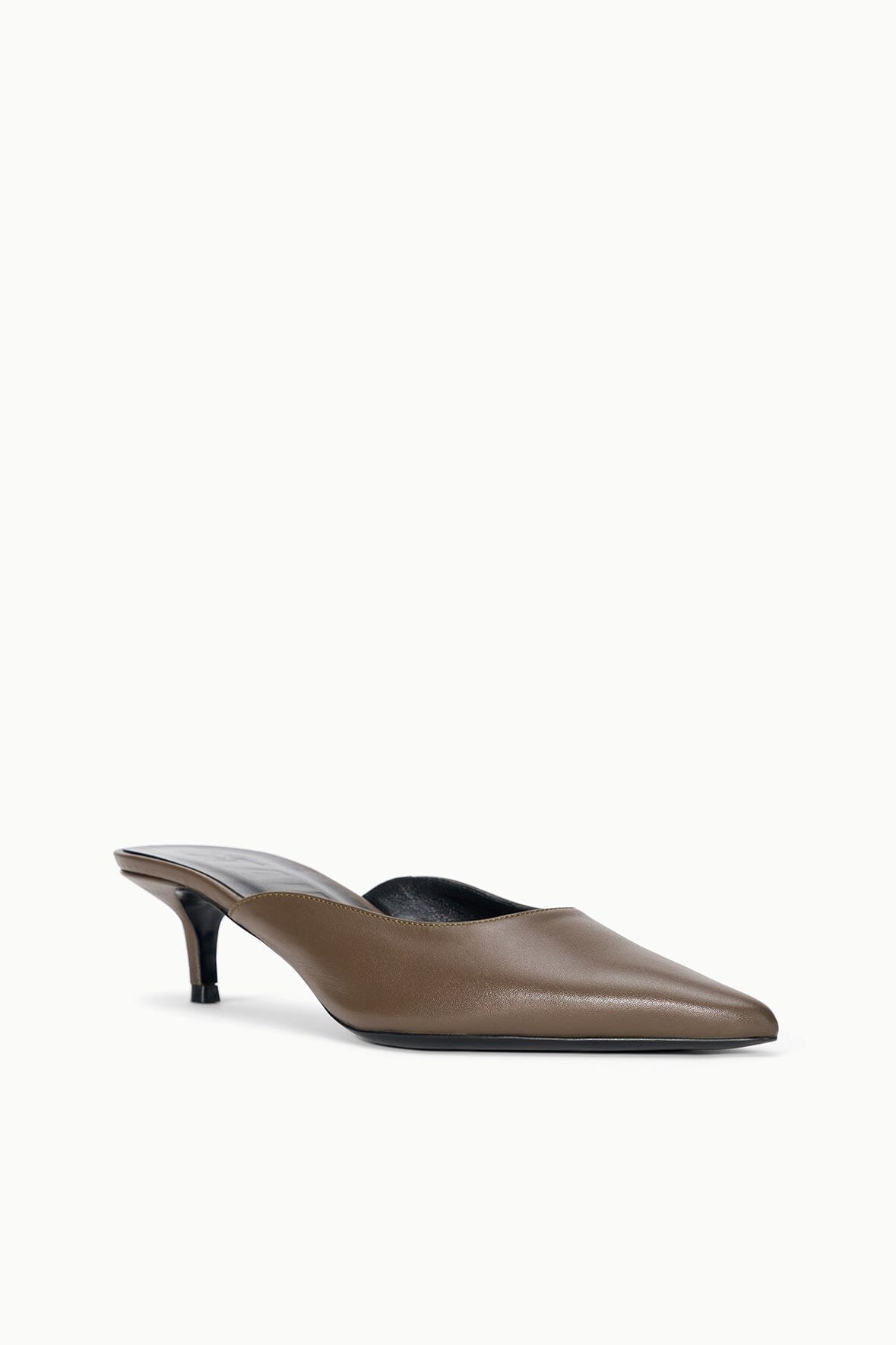 STAUD Sale Sebastian Kitten Heel Mule Truffle
