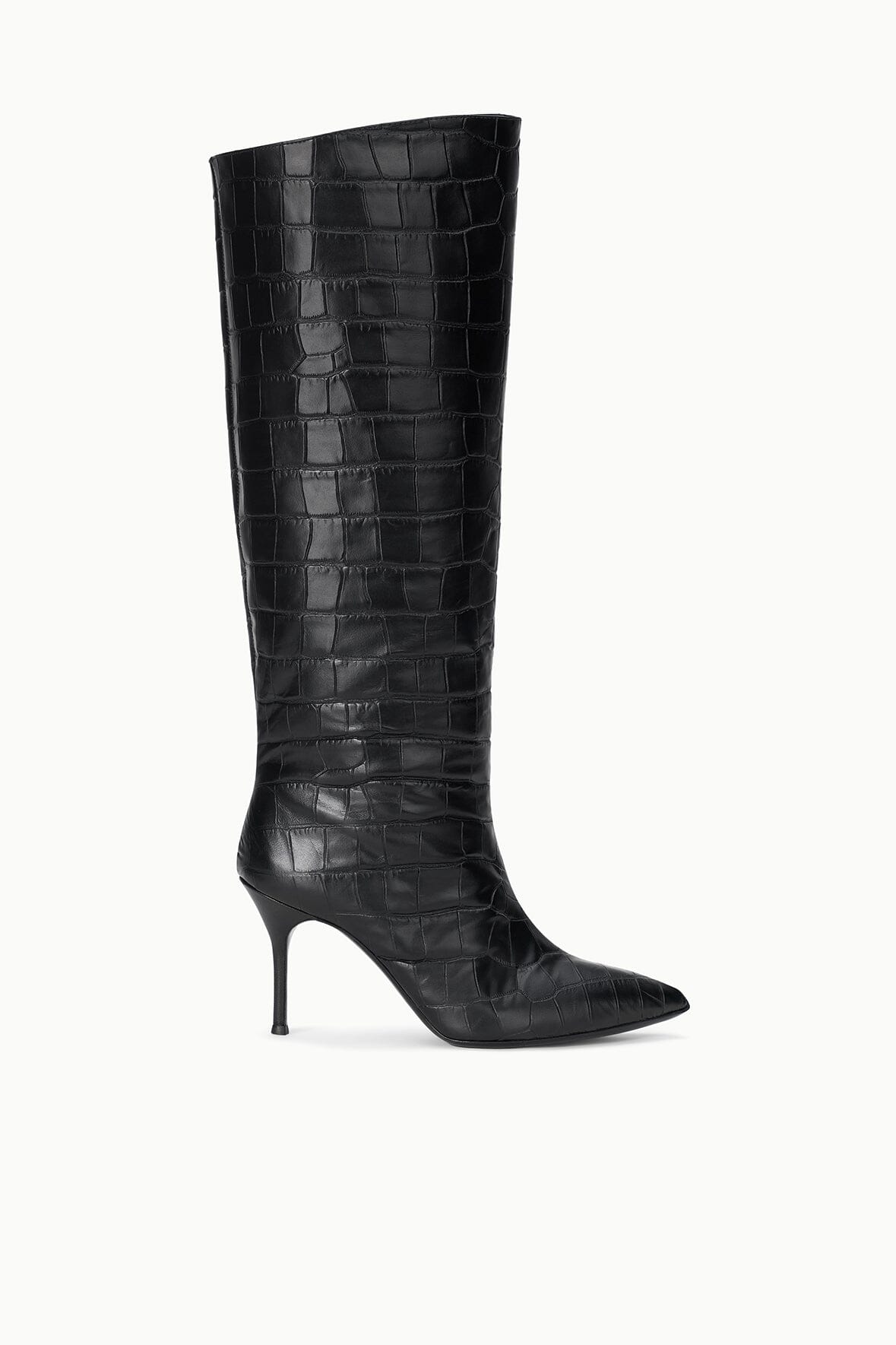 STAUD Sale Sebastian High Heel Boot Black Croco