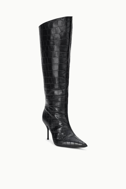 STAUD Sale Sebastian High Heel Boot Black Croco