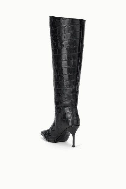 STAUD Sale Sebastian High Heel Boot Black Croco