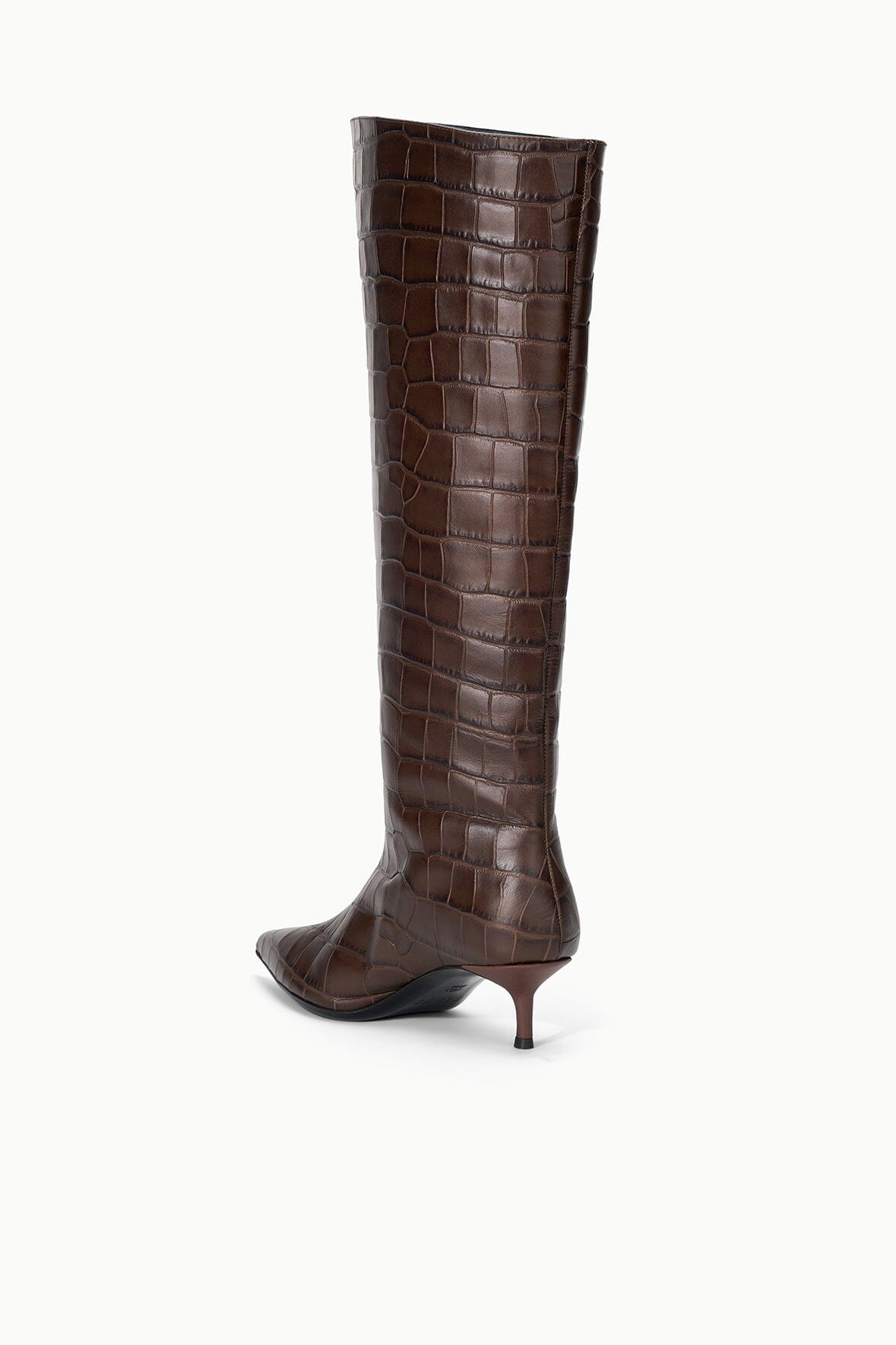 STAUD Sale Sebastian Kitten Heel Boot Espresso Croco