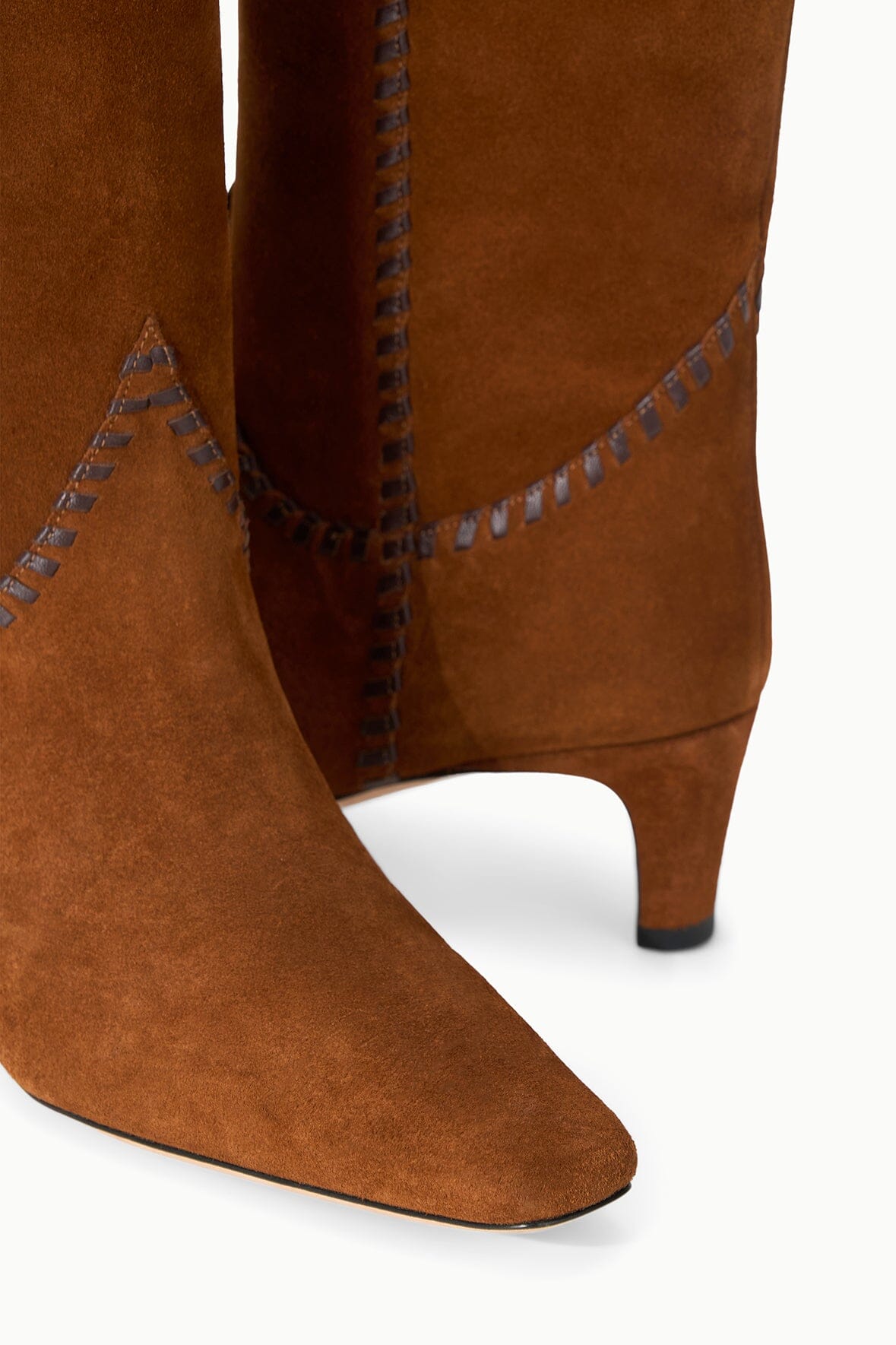 STAUD Sale Western Wally Boot Tabac Suede Espresso