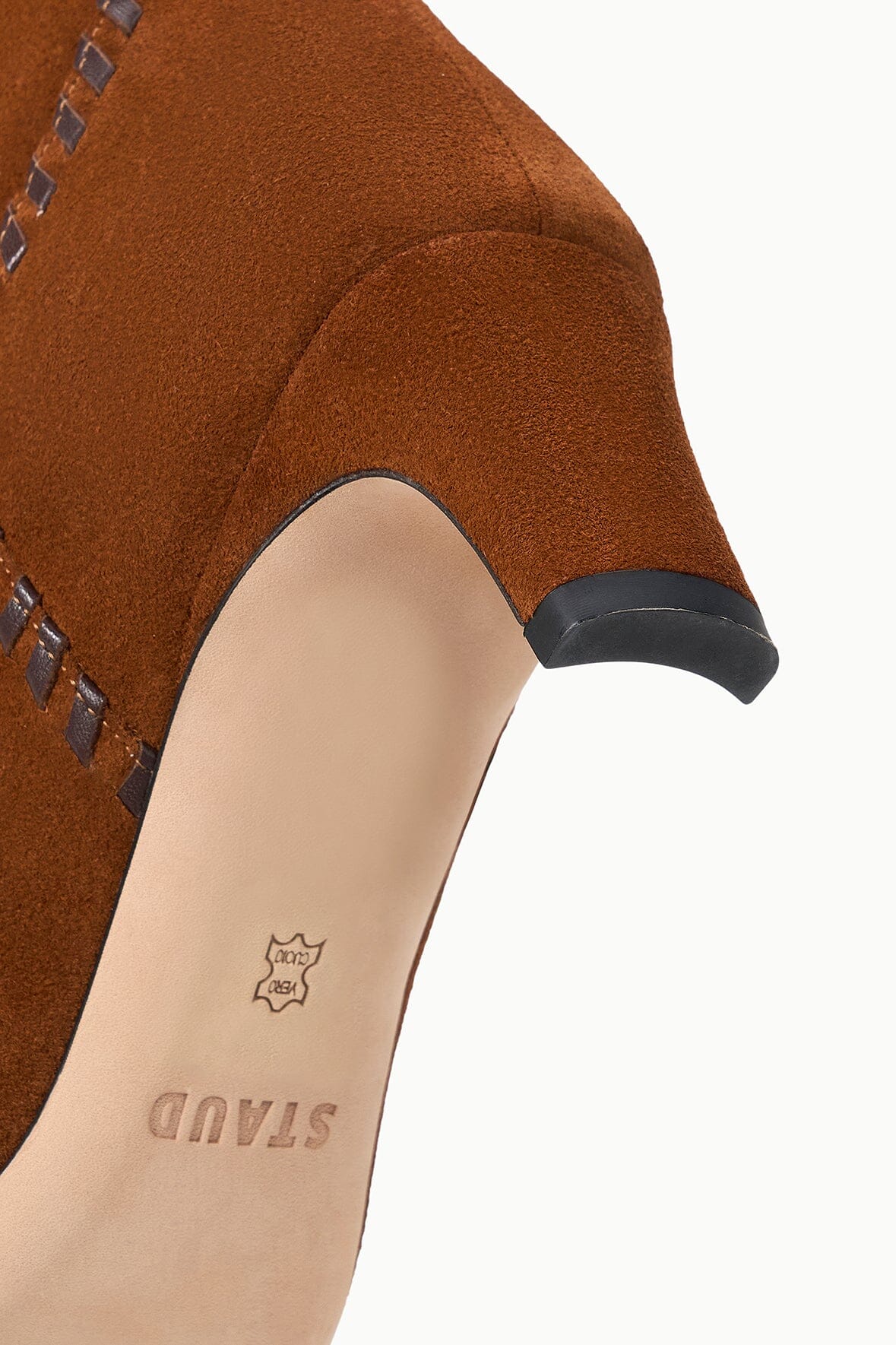 STAUD Sale Western Wally Boot Tabac Suede Espresso