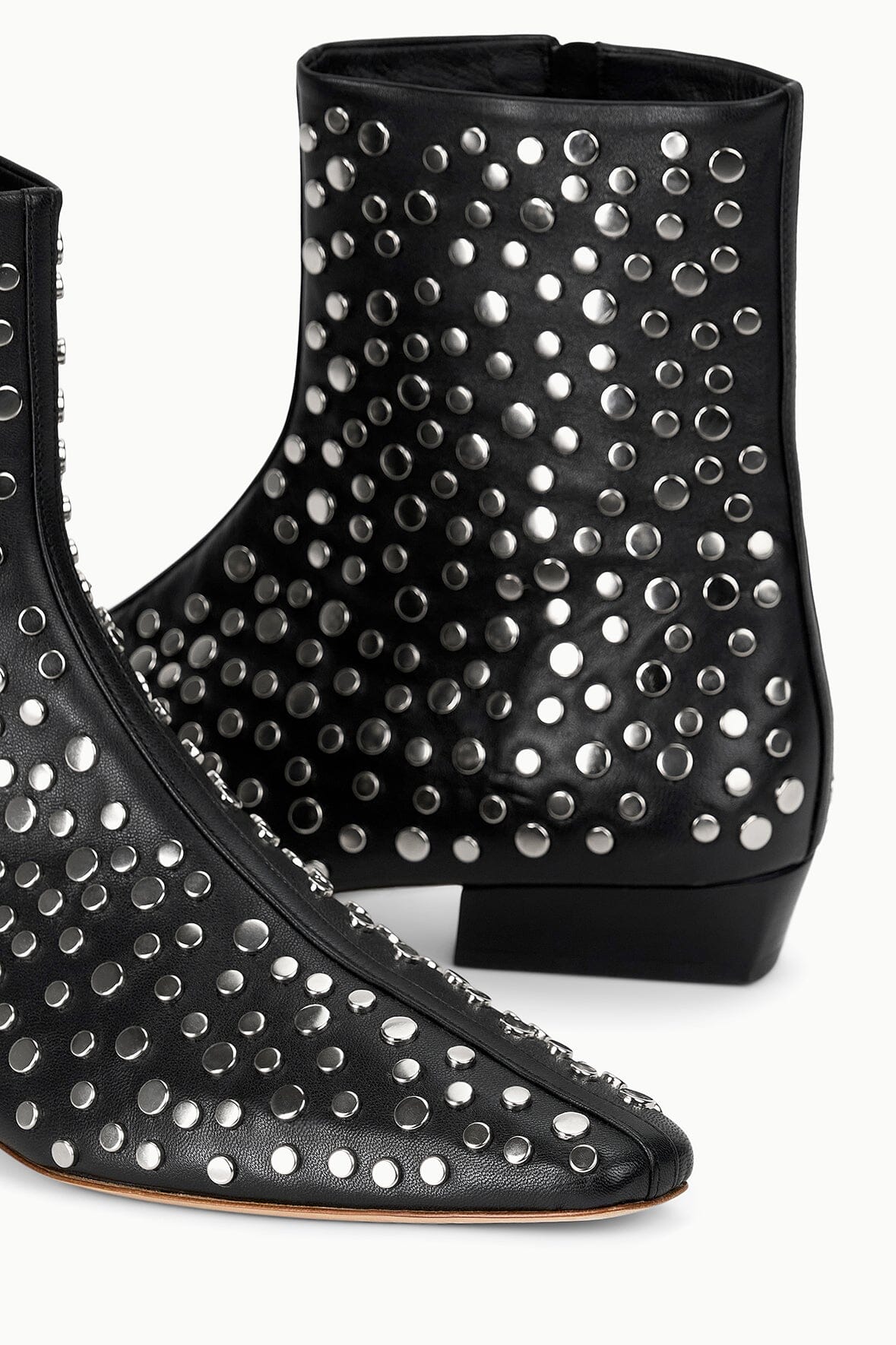 STAUD Sale Wally Flat Ankle Boot Rivets