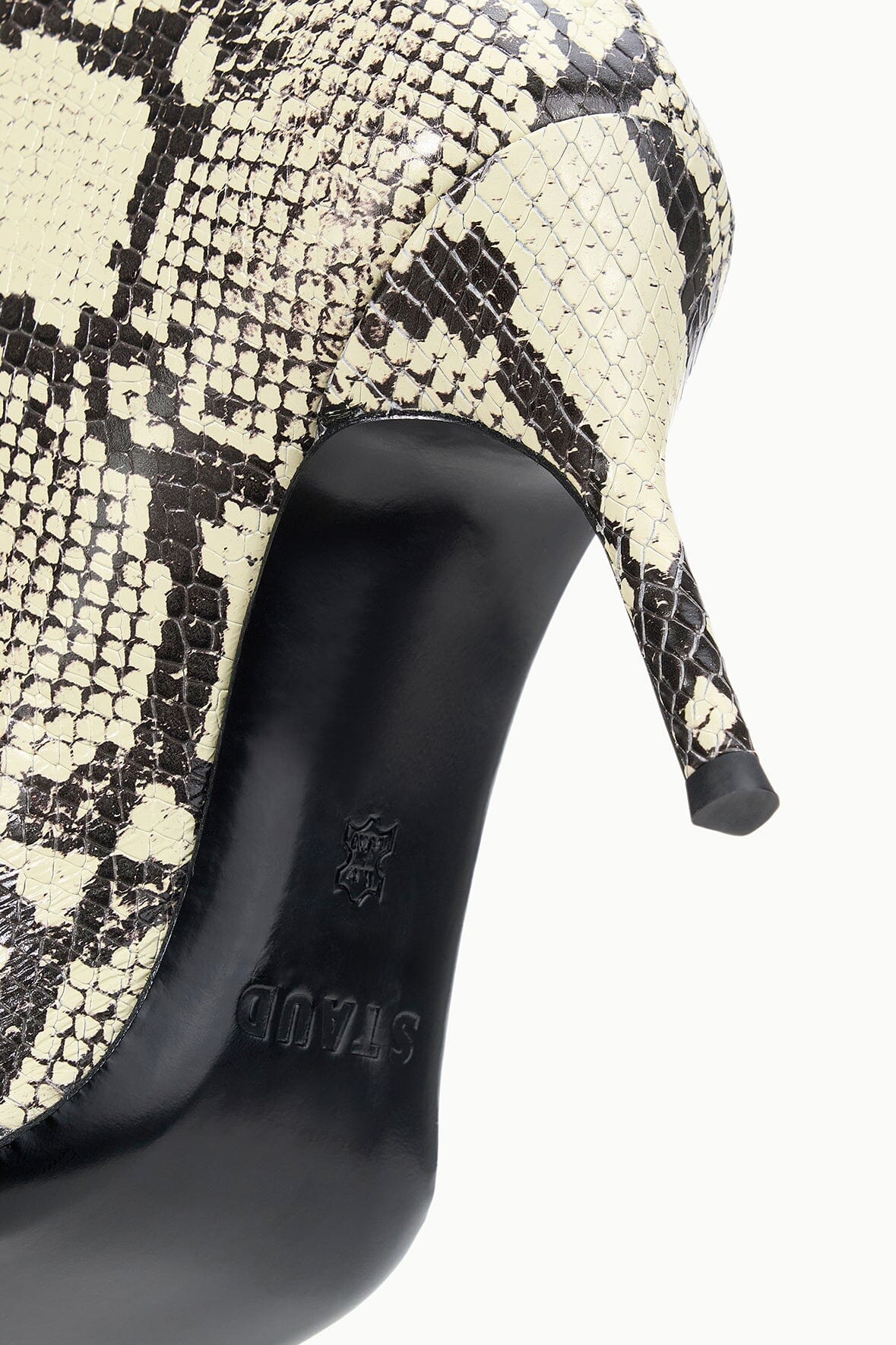 STAUD Sale Sebastian High Heel Boot White Snake