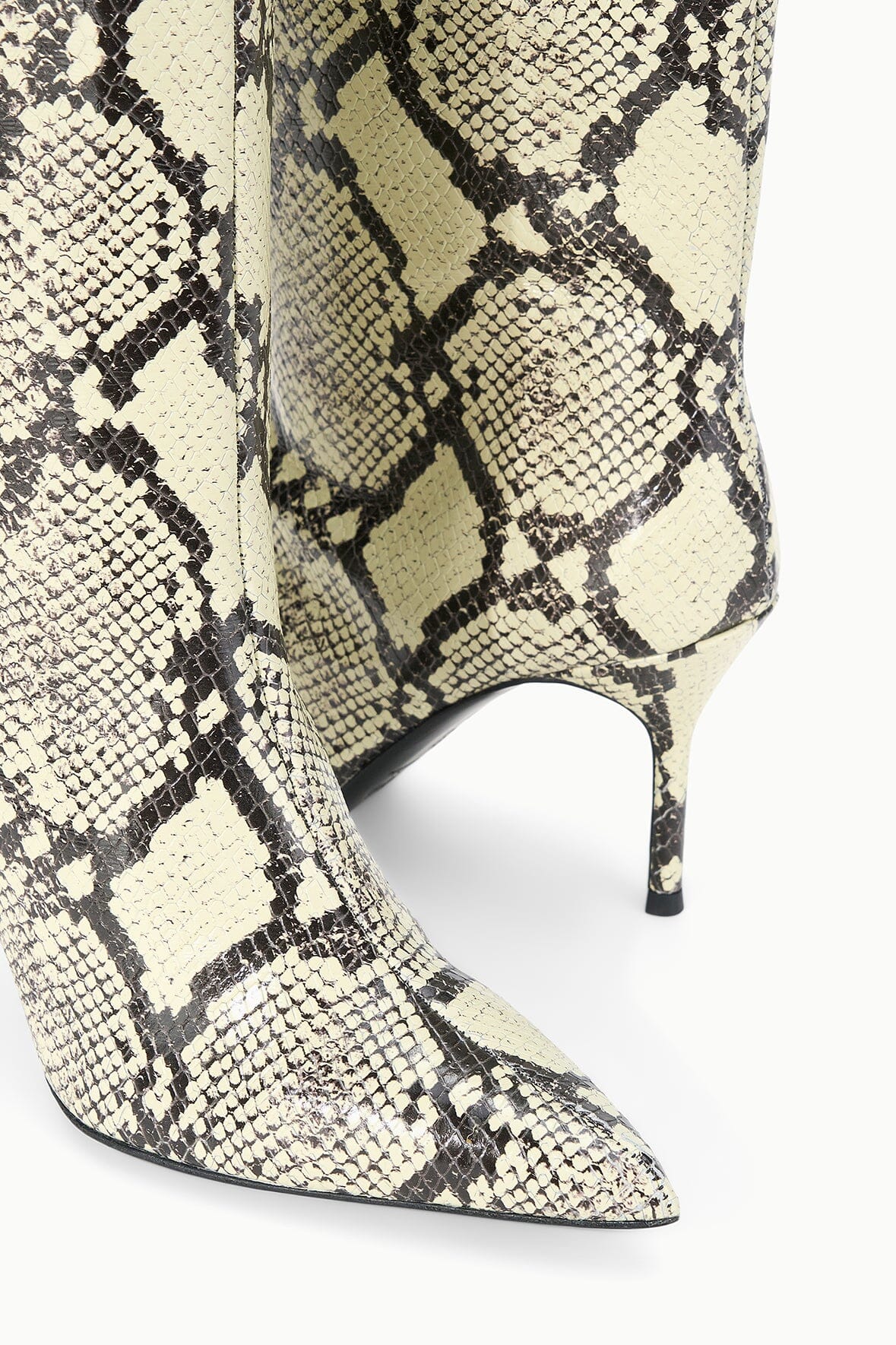 STAUD Sale Sebastian High Heel Boot White Snake