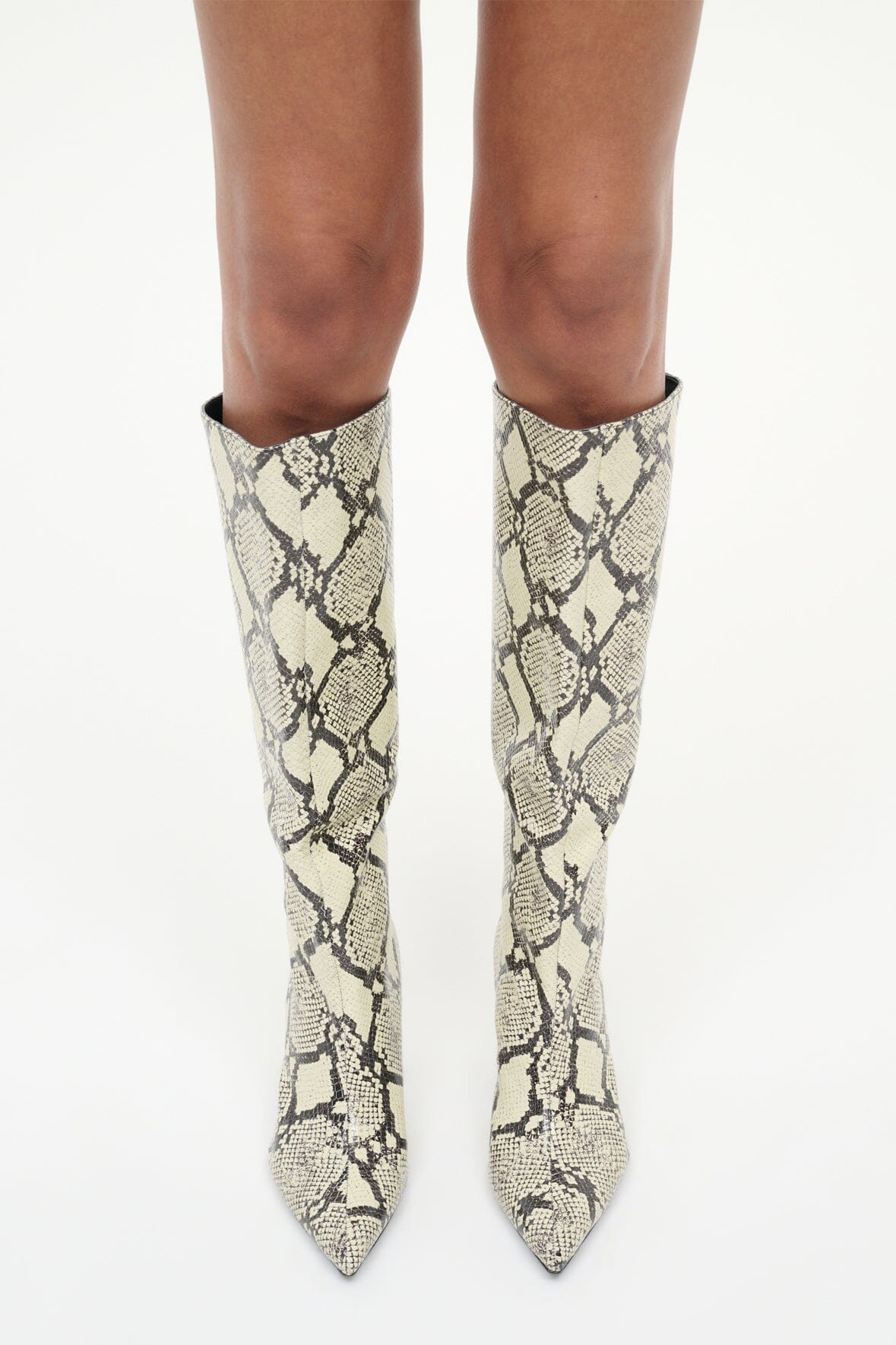 STAUD Sale Sebastian High Heel Boot White Snake