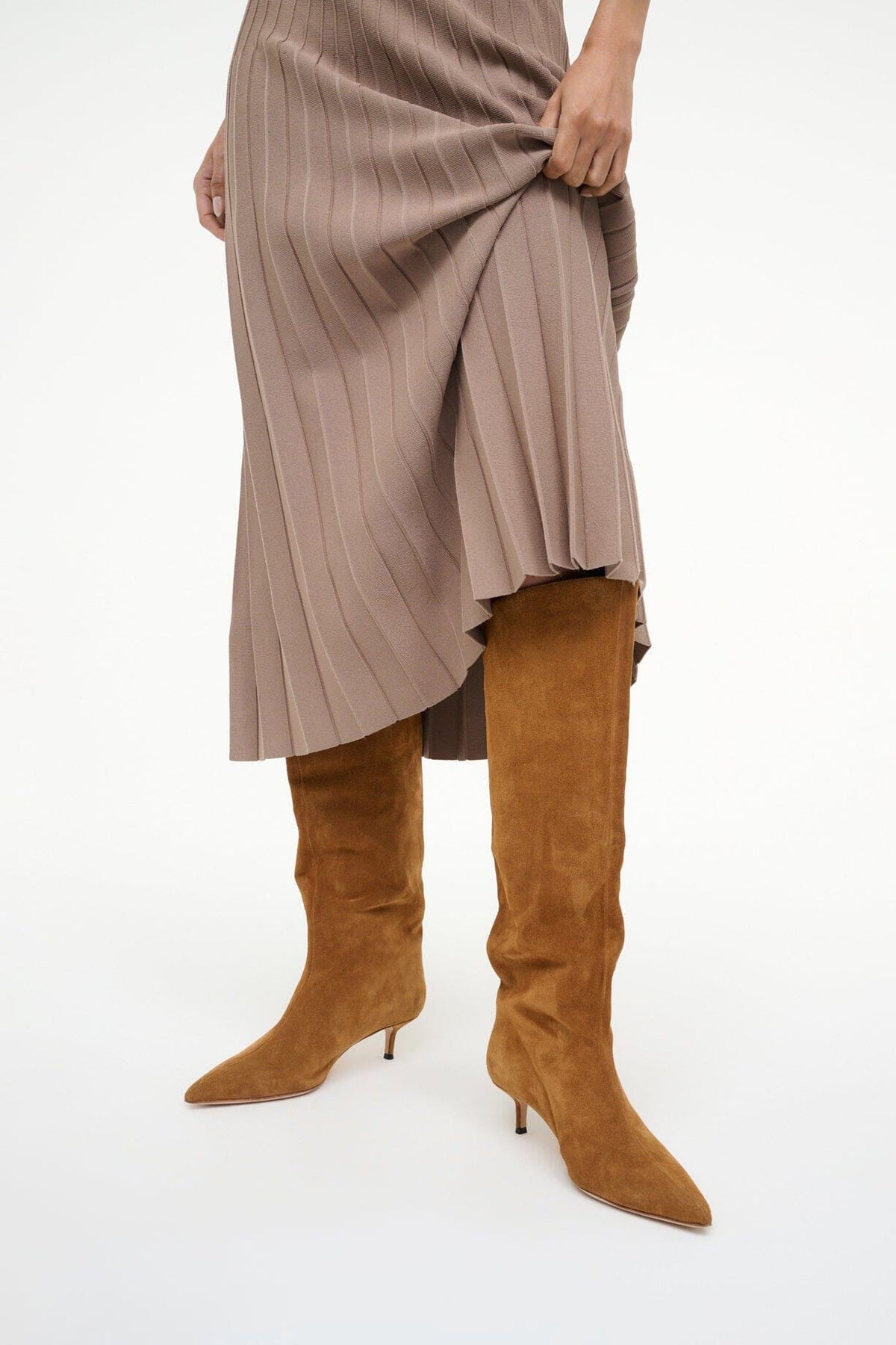 STAUD Sale Sebastian Kitten Heel Boot Tan