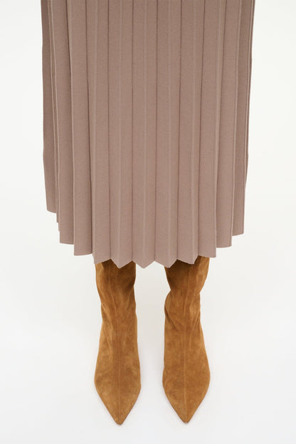 STAUD Sale Sebastian Kitten Heel Boot Tan