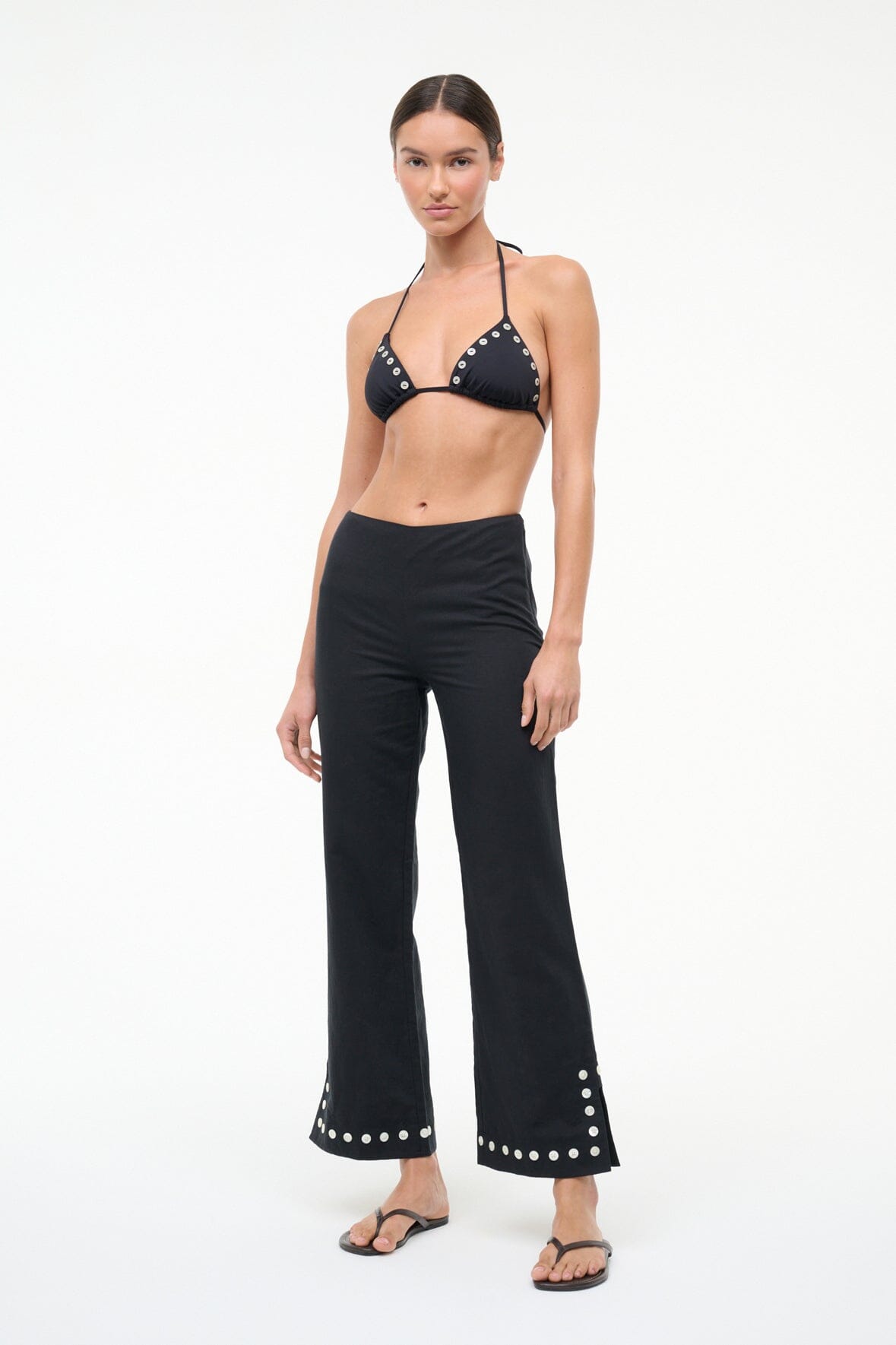 STAUD Sale Piha Linen Pant Black